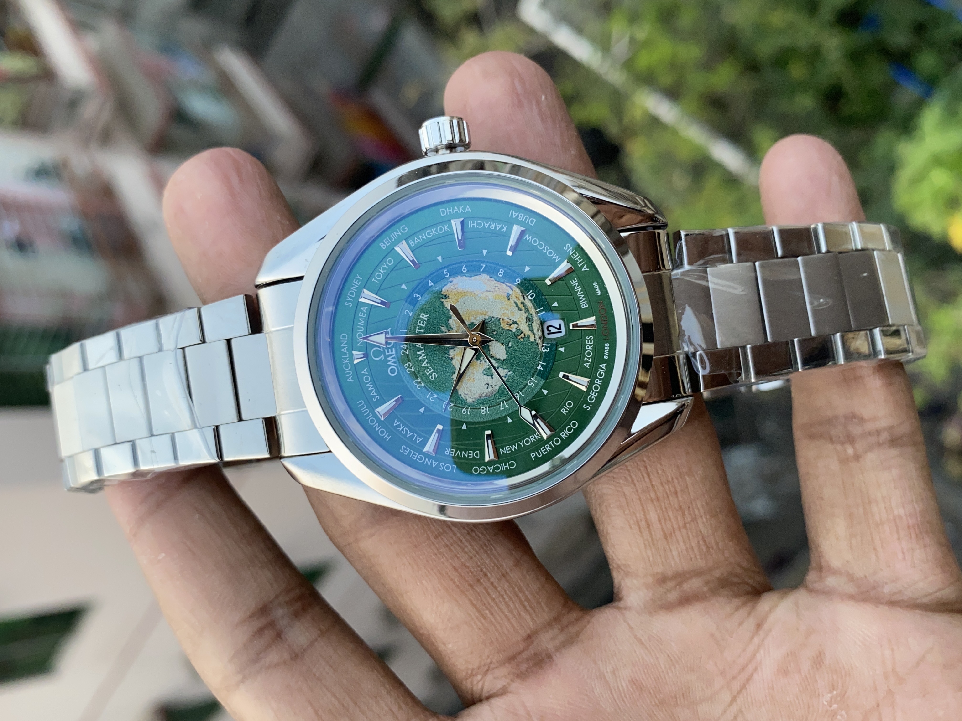 Omega aqua terra worldtimer (Green dial)_img_0