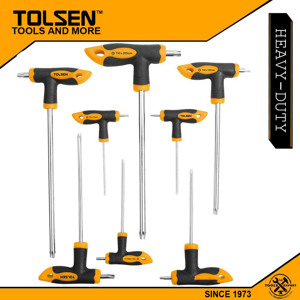 TOLSEN 8pcs Torx T-Handle Star Allen Hex Key Screwdriver Set Model 20061_img_1