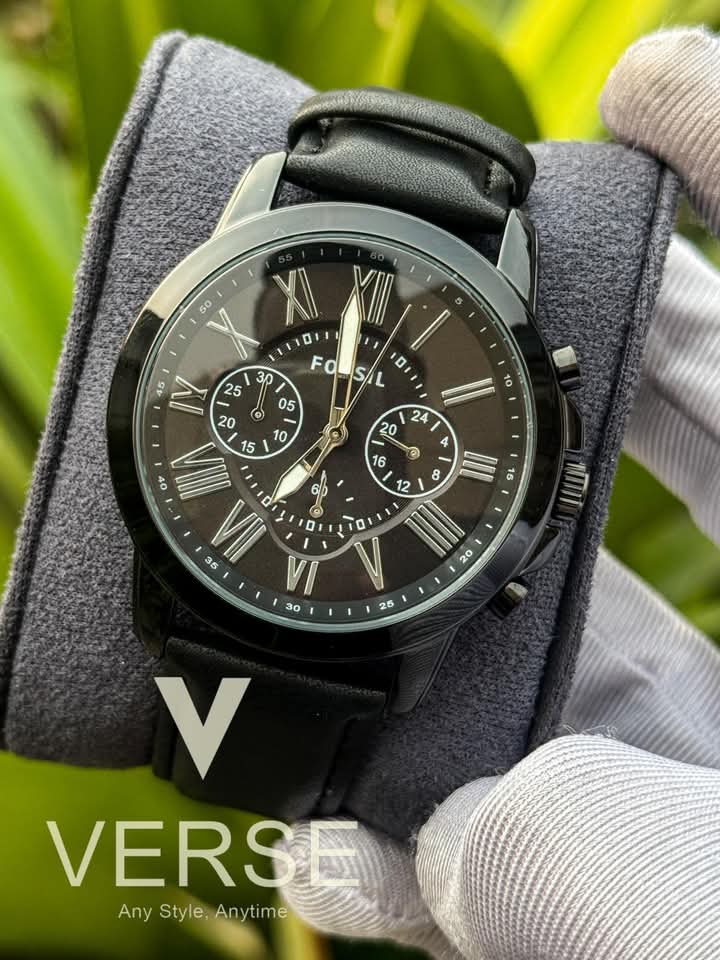 Fossil Q black belt black case blase dial