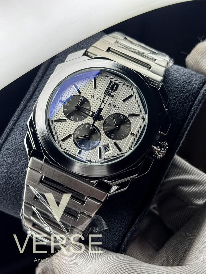 Bvlgari chain white dial black sub