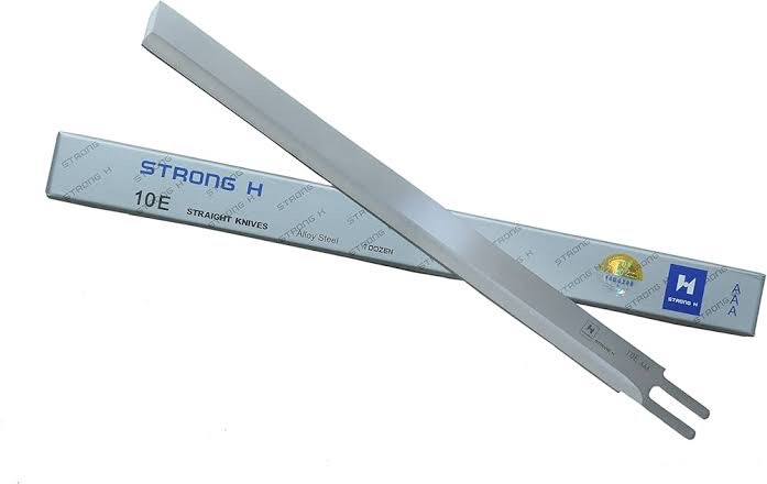 STRONG-H 10"+8" inch 'AAA' Straight Knife Cloth Cutting Machine Blade [12 piece in one box ]