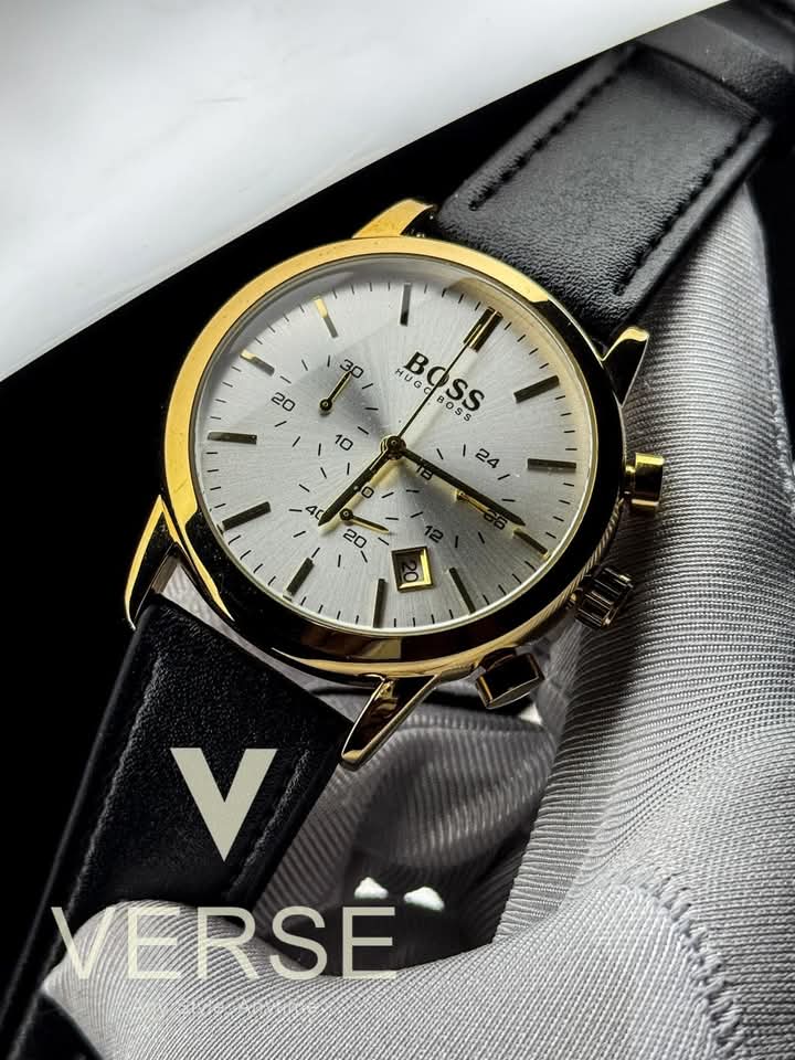 Boss belt three crhono black belt golden case