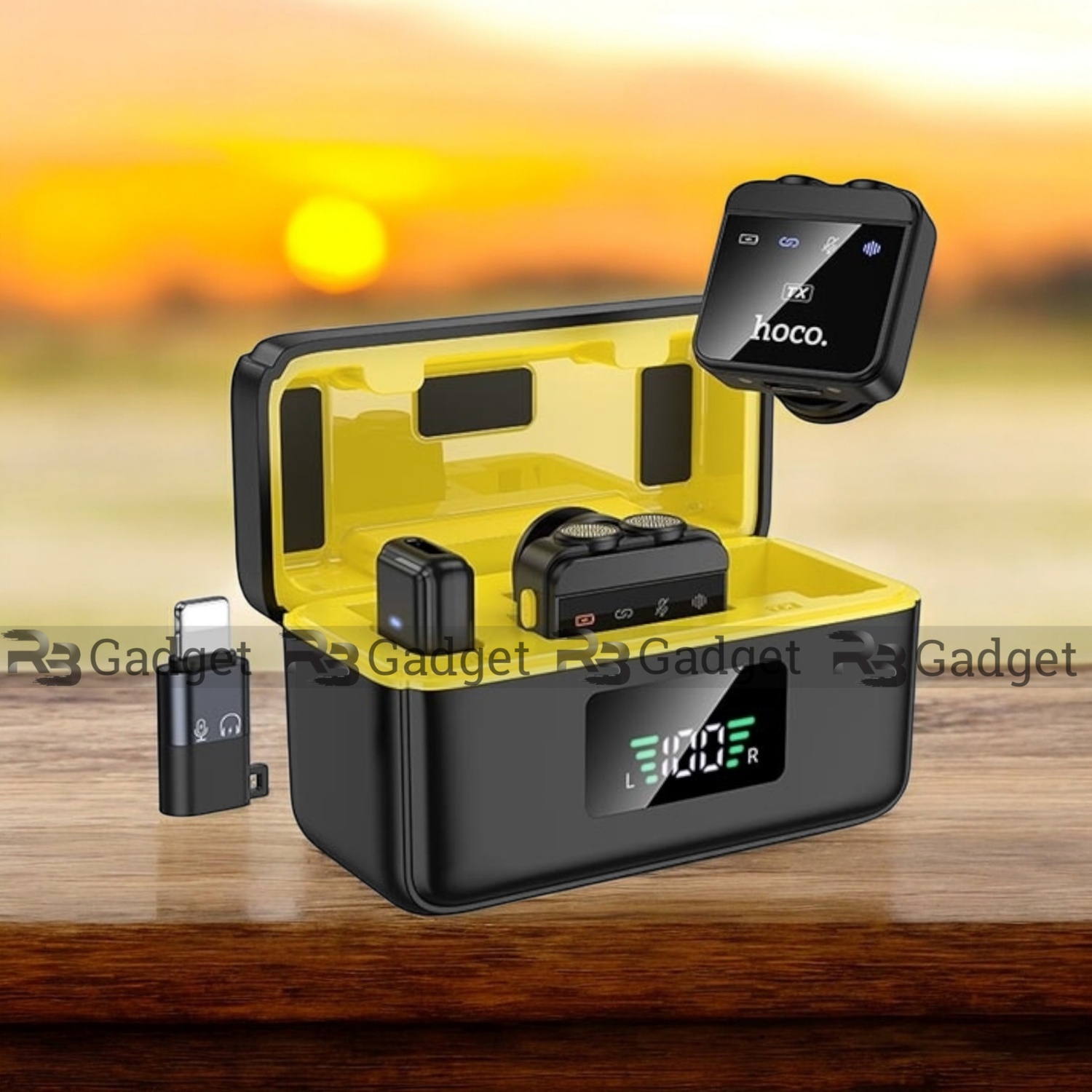 Hoco L17 Wireless Dual Magnetic Lapel Microphone for_img_0