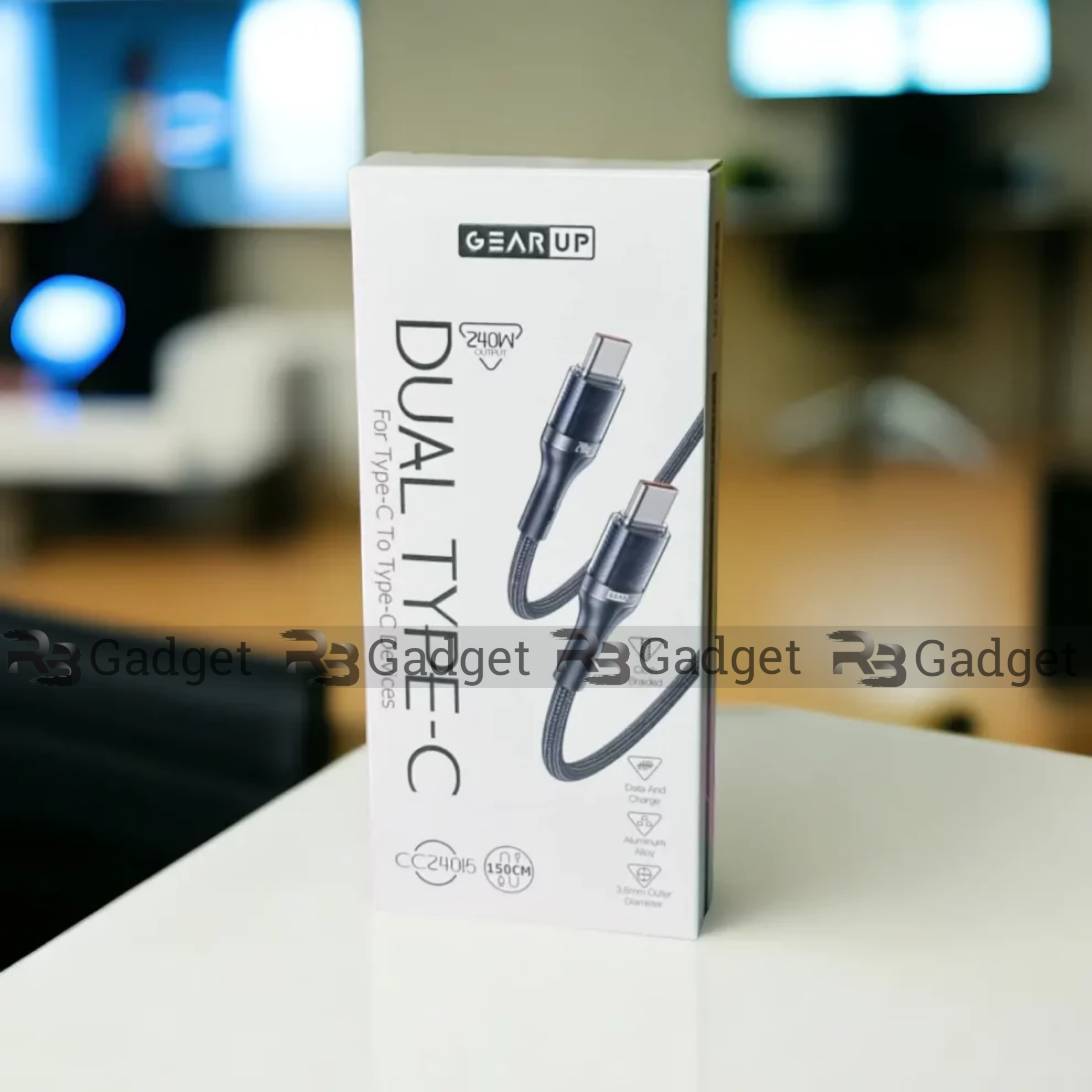 GearUP CC24015 Type-C to Type-C 240W PD Fast Charging Cable & Data Cable 1.5m_img_0