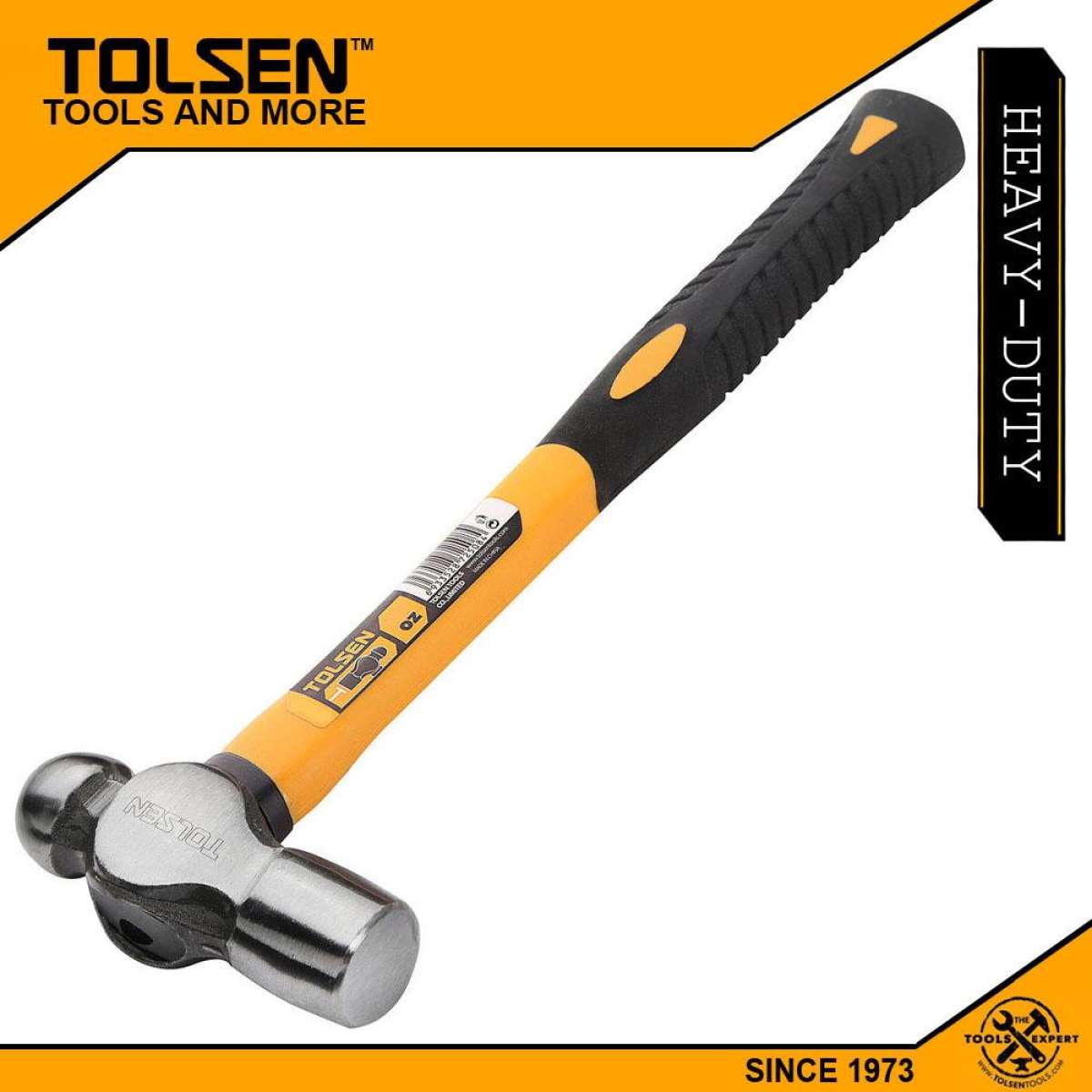 TOLSEN Ball Pein Hammer (32OZ/ 900g) Fiberglass Handle 25025