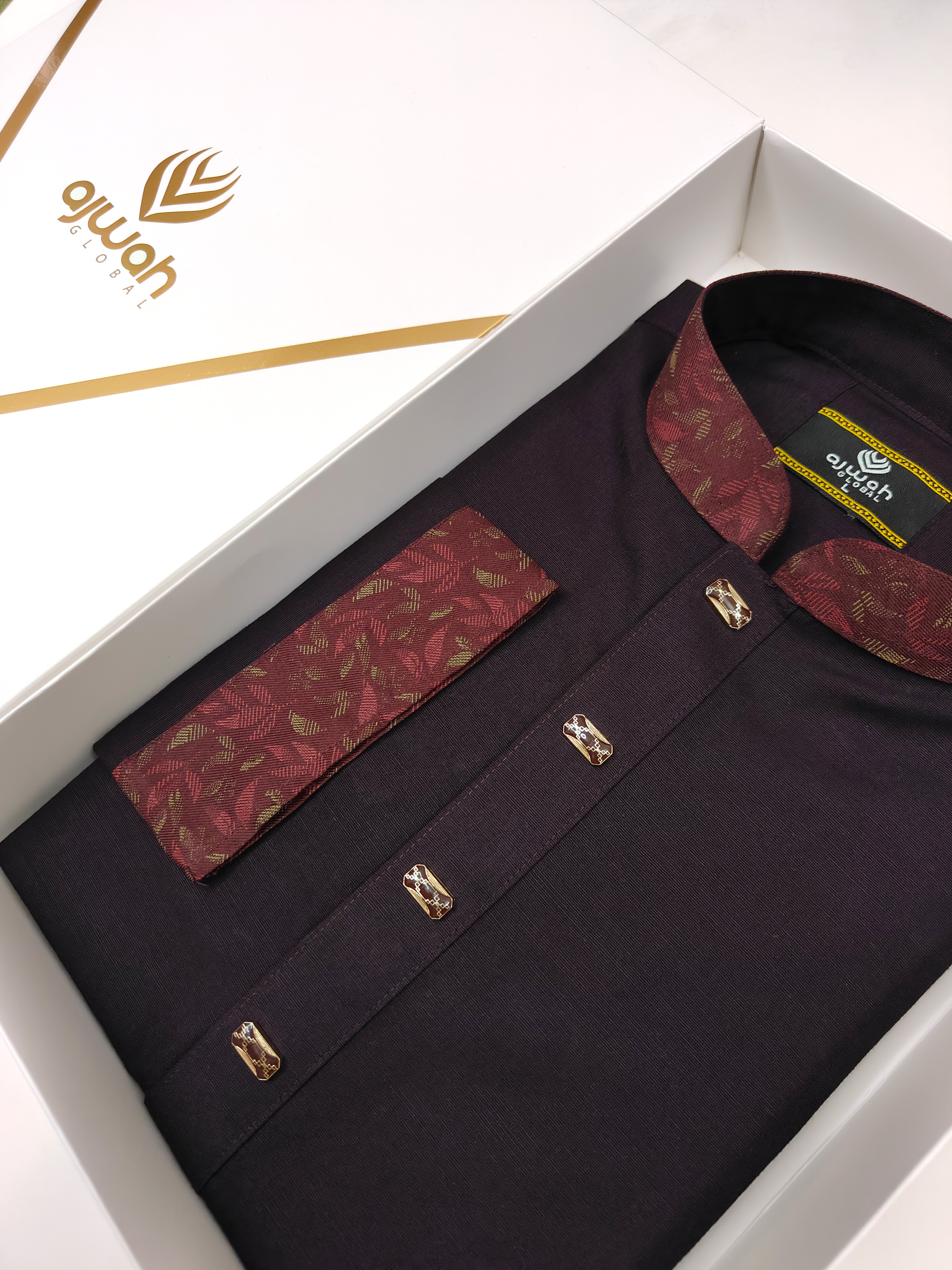 Ajwah Deep Maroon Majesty Panjabi_img_1