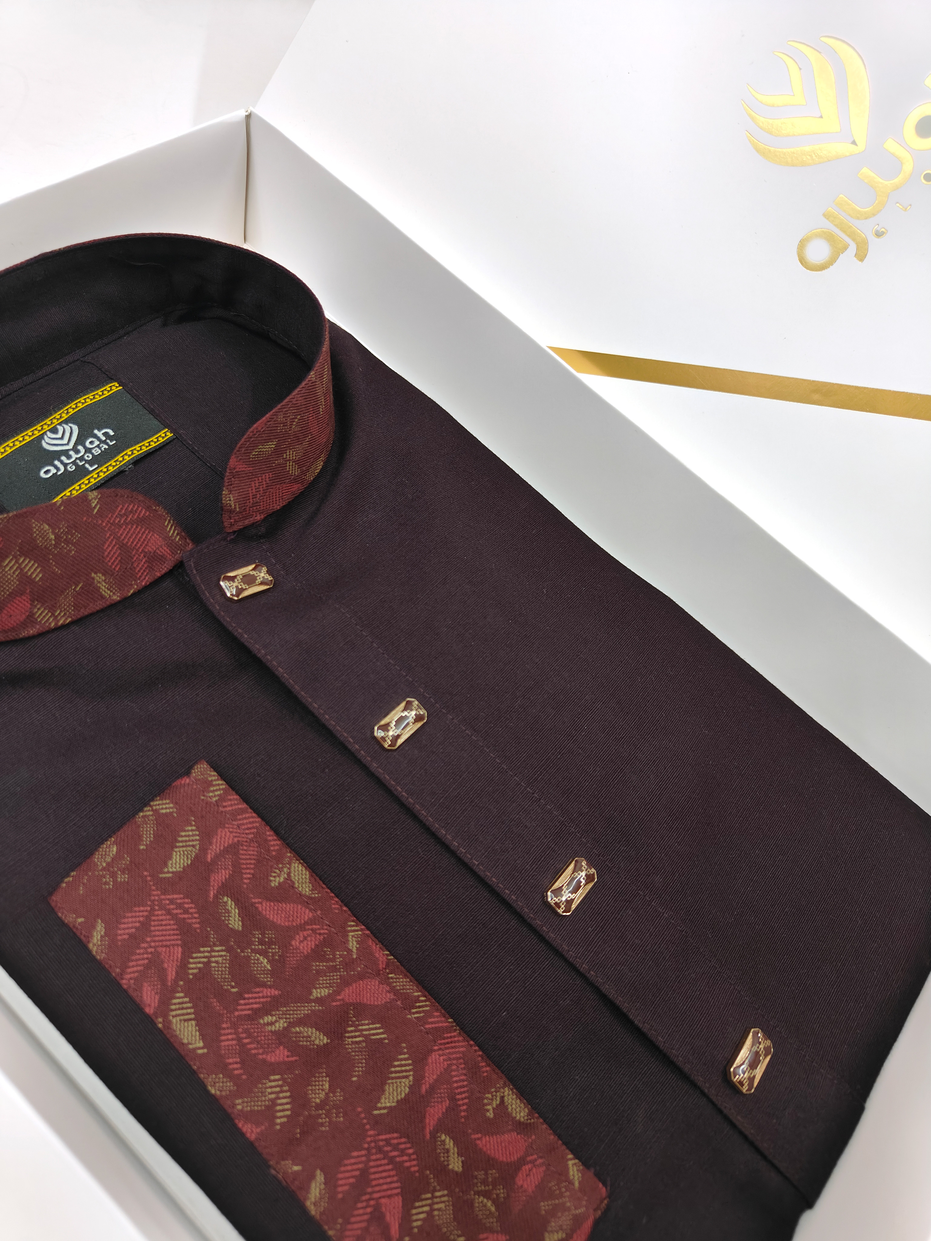 Ajwah Deep Maroon Majesty Panjabi_img_2