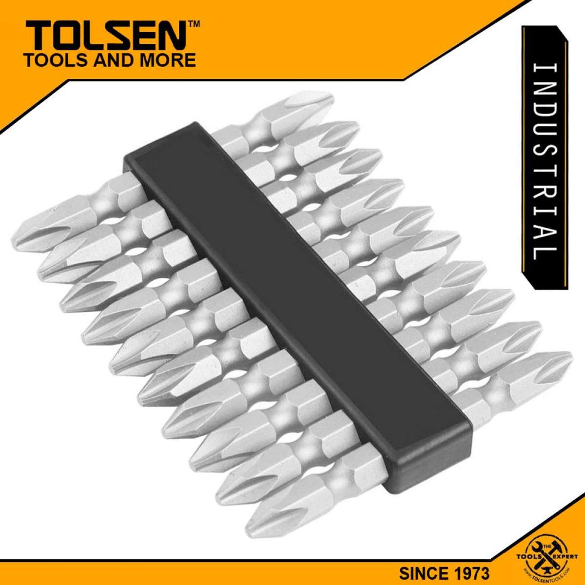 TOLSEN 10Pcs Industrial Double End Magnetic Screwdriver Bits Set ( PH2/PH2x65mm ) Model 20360_img_1