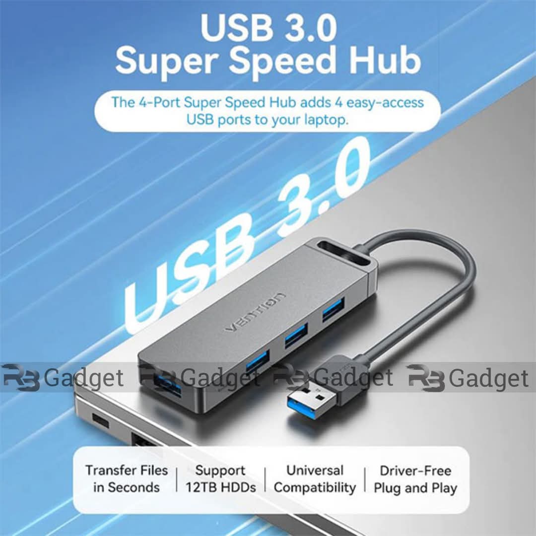 Vention CHLBD 4-Port USB 3.0 Hub with Power Supply_img_0
