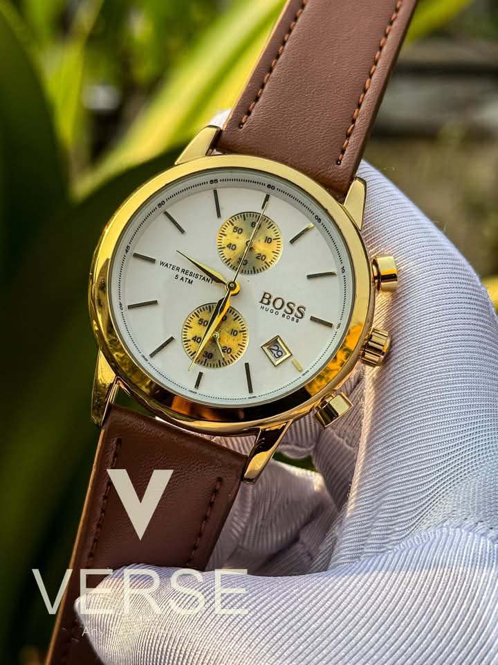 Boss belt two chrono mustard belt golden case