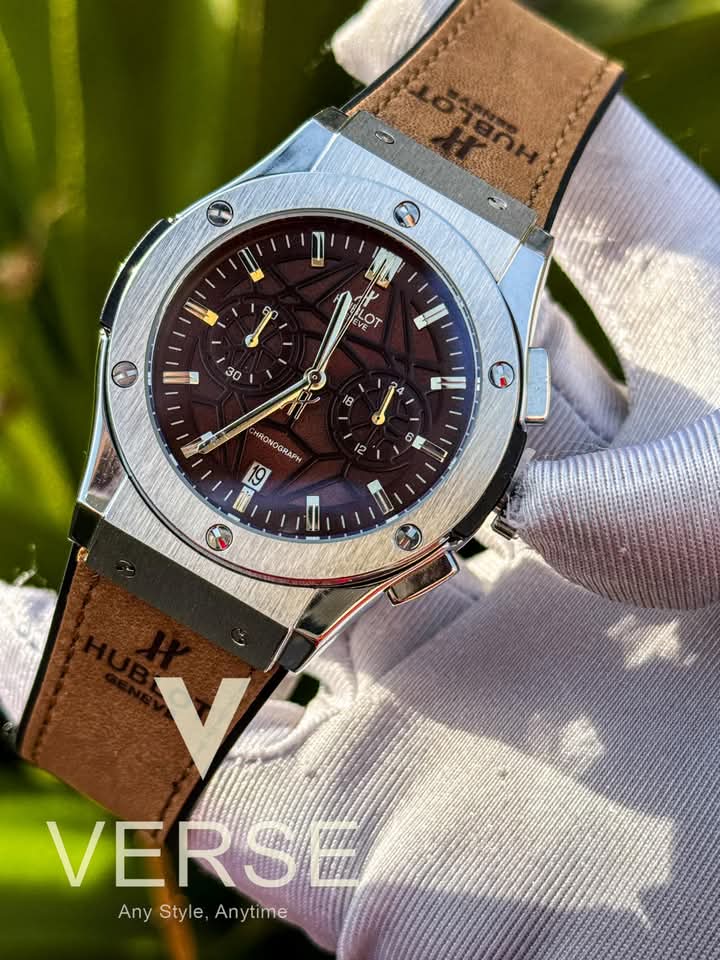 hublot belt spider brown dial silver case mustard belt velvet texture