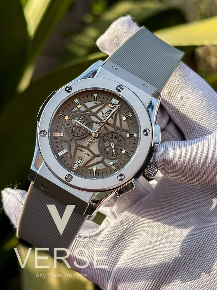 hublot belt spider greydial silver case grey belt