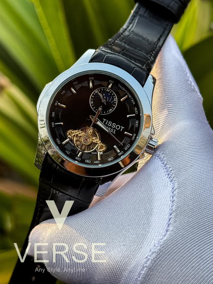 Tissot auto black belt black dial