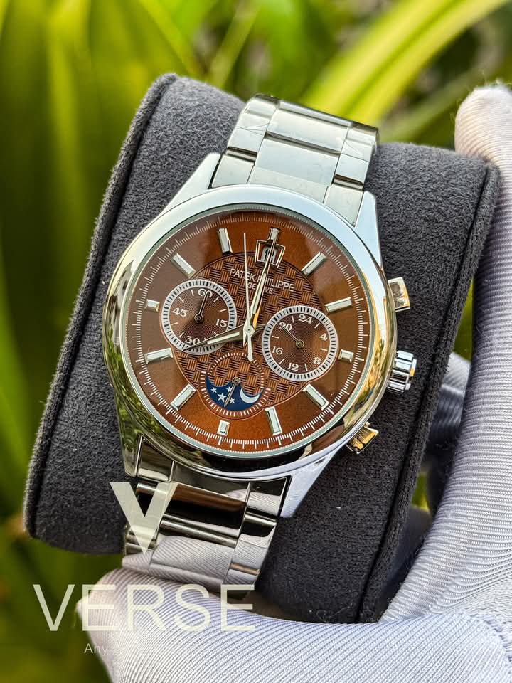 Patek chrono chain simple brown dial