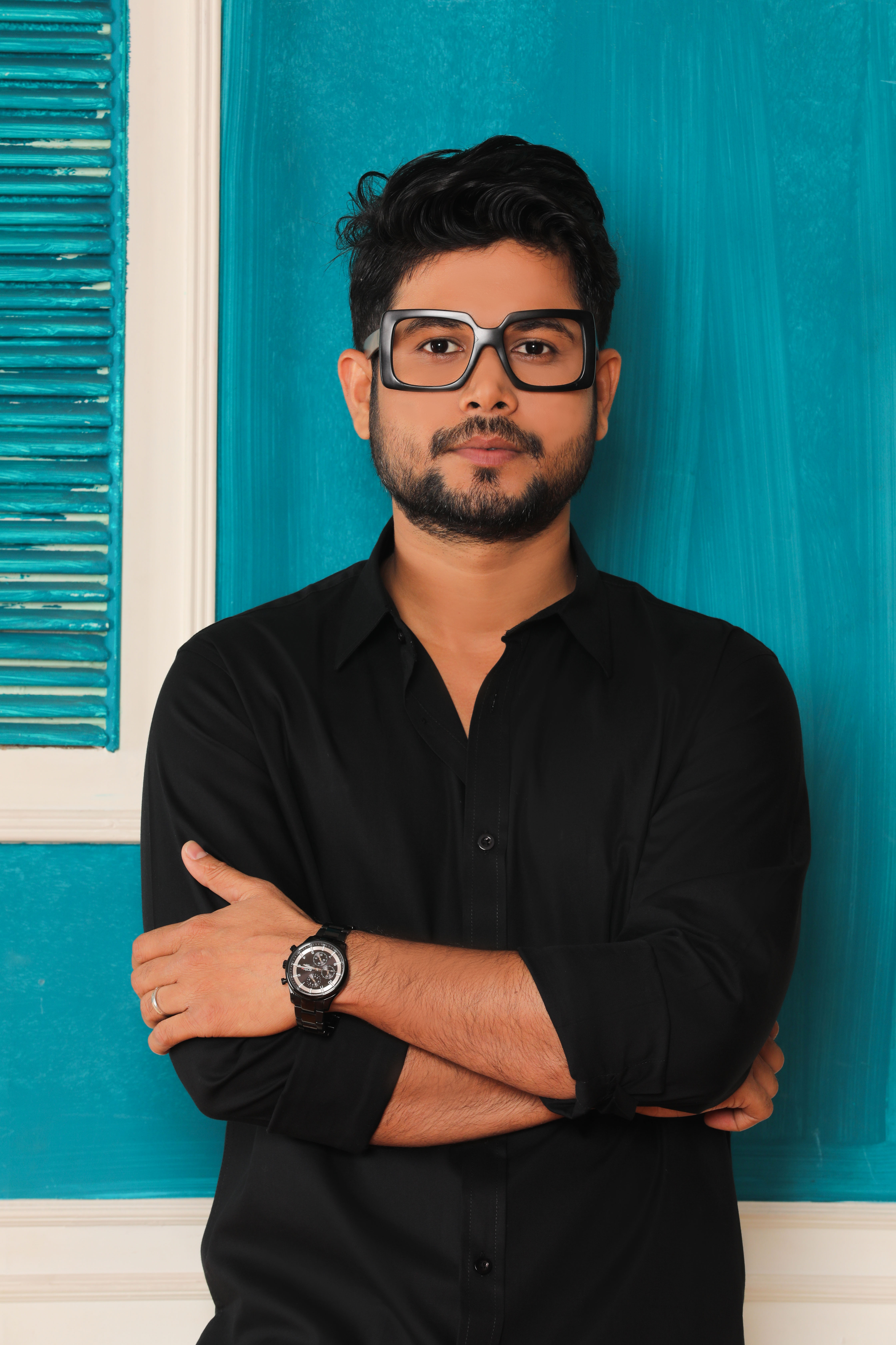 Ajwah Lyocell Fabric Solid Black Shirt_img_0