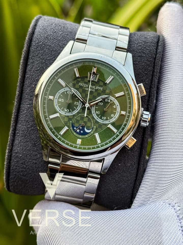 Patek chrono chain simple green dial