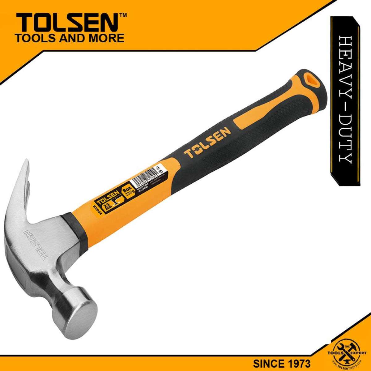 TOLSEN Claw Hammer Fiberglass Handle 8oz / 225g Model: 25028_img_1
