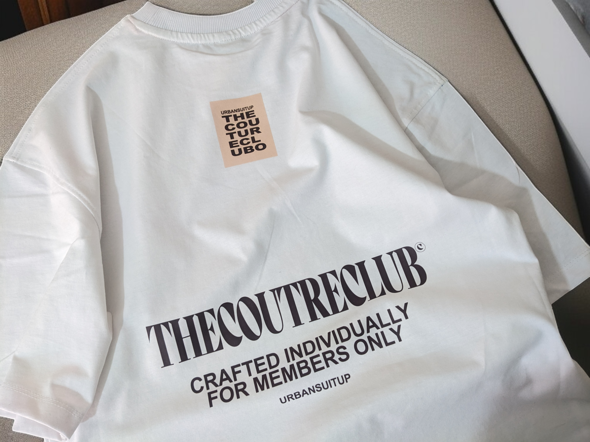 Premium White and Beige oversized t-shirt_img_5