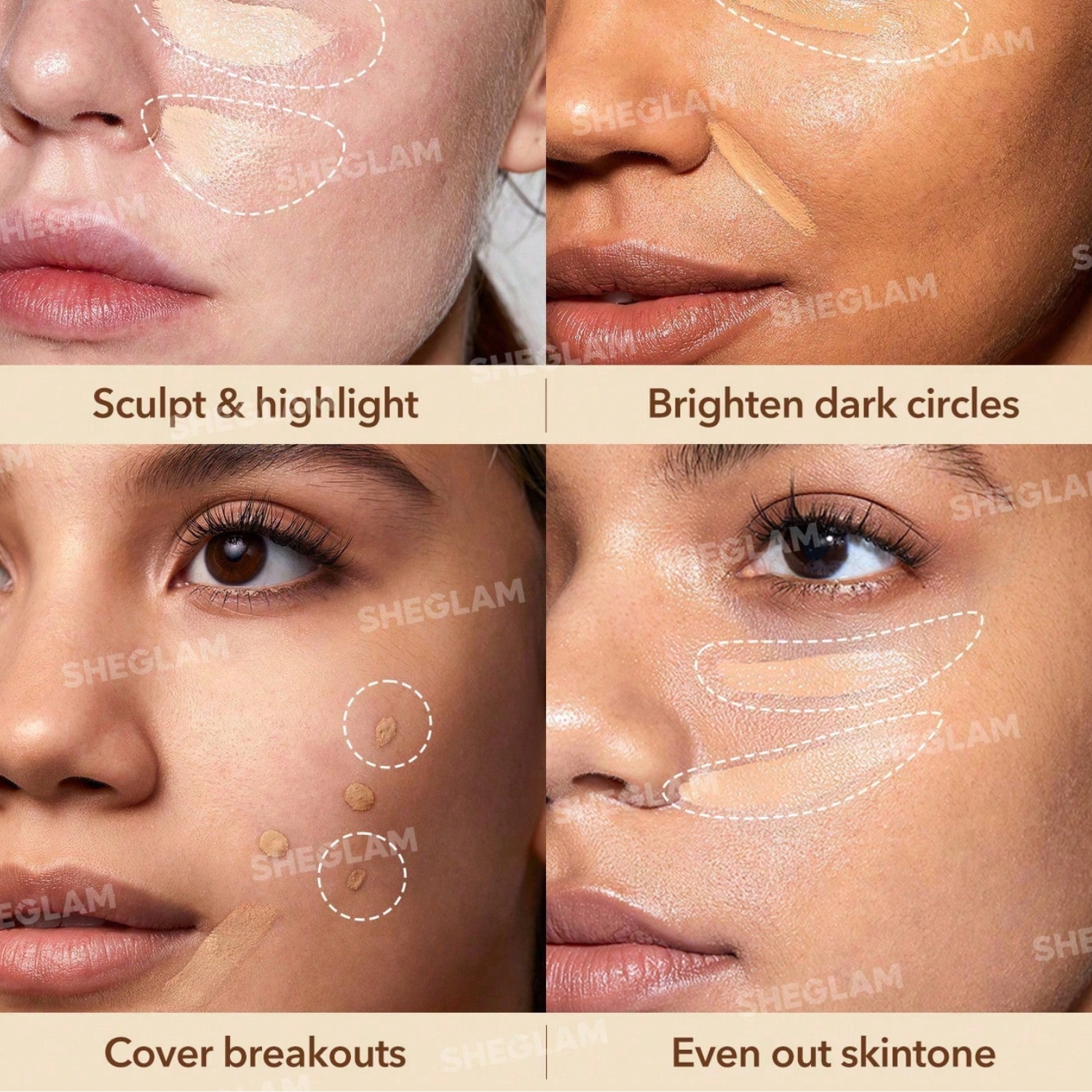 SHEGLAM Perfect Skin High Coverage Concealer_img_1