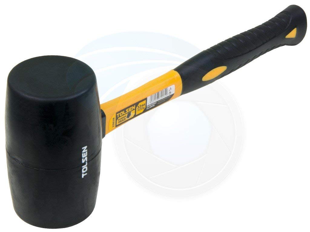 TOLSEN Rubber Mallet (900g / 32OZ) Fiberglass Handle Model 25038_img_1