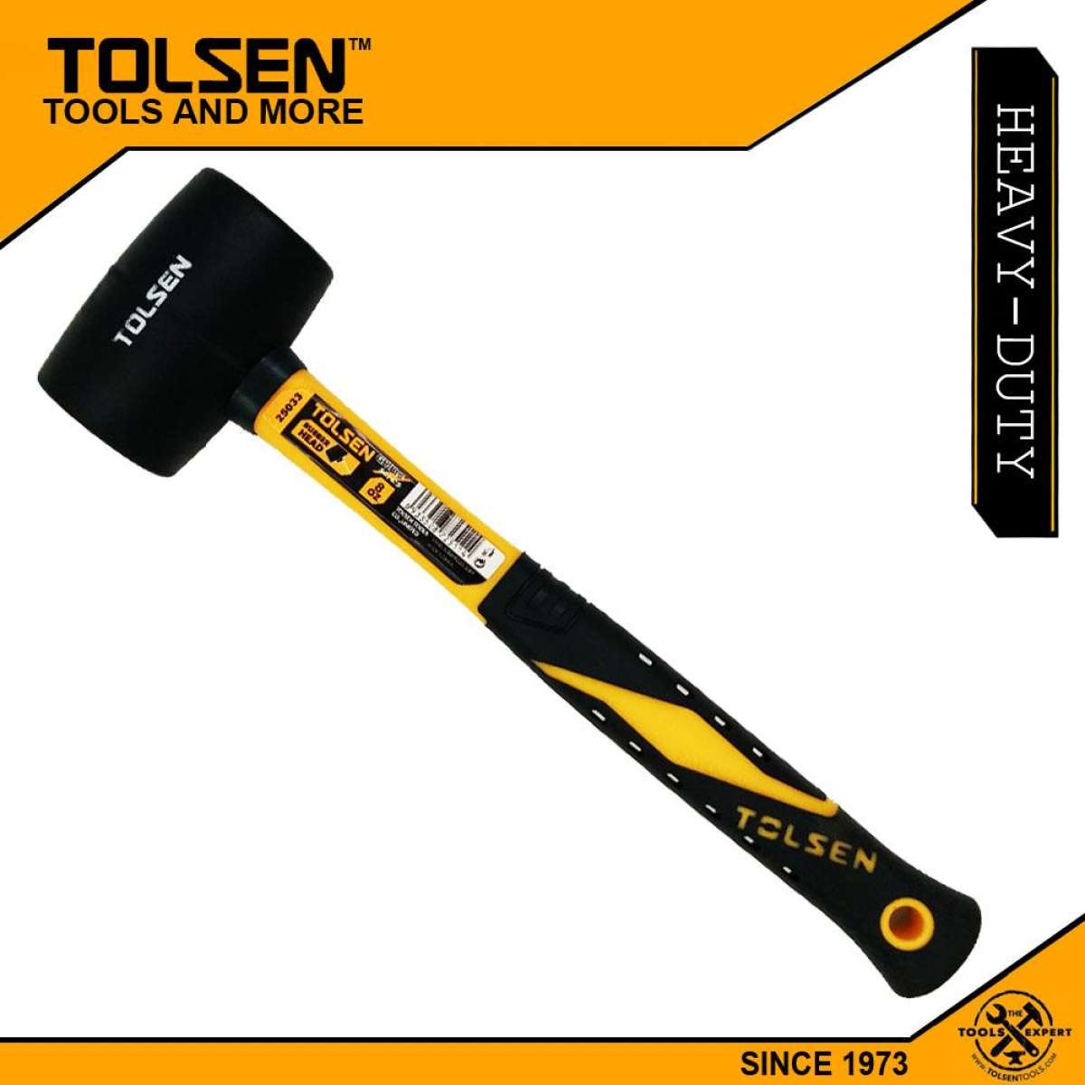 TOLSEN Rubber Mallet (220gm/8oz) Fiberglass Handle Model 25033_img_1