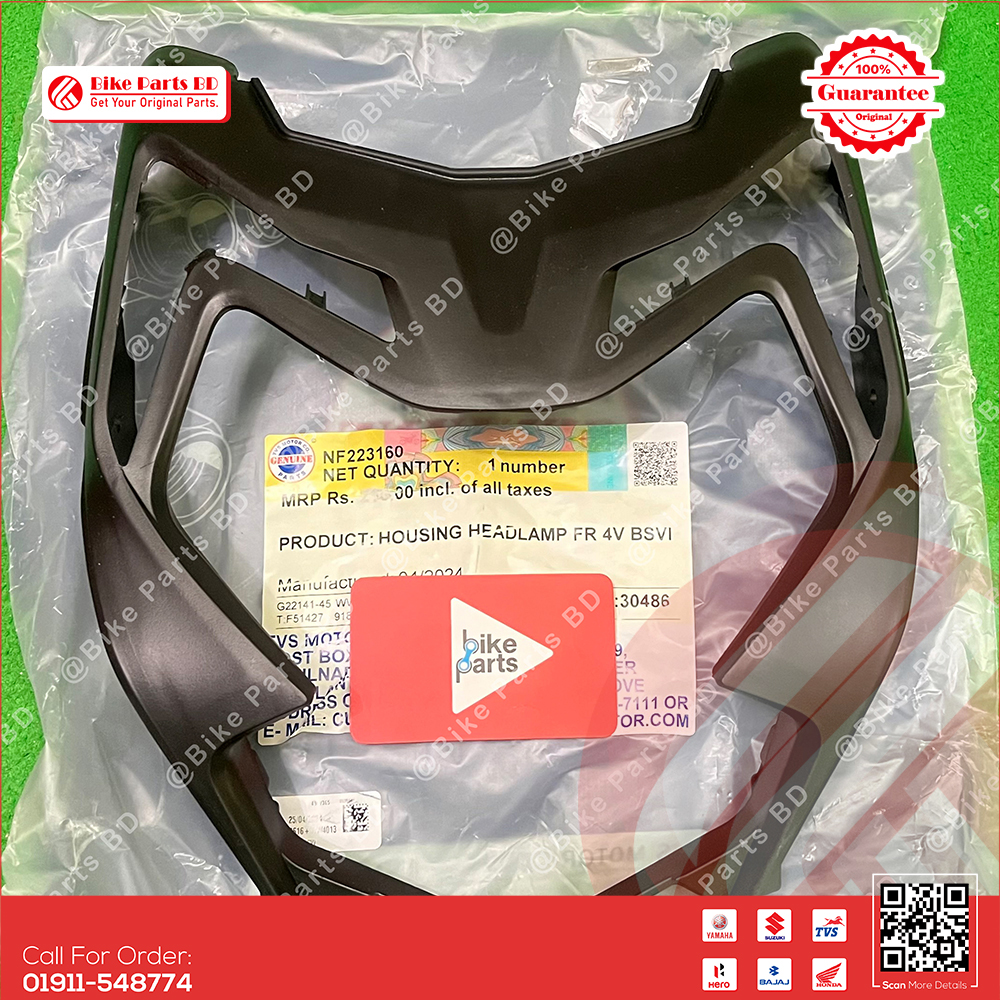 Headlight Housing for TVS Apache RTR 160 4V SMART XCONNECT bike.