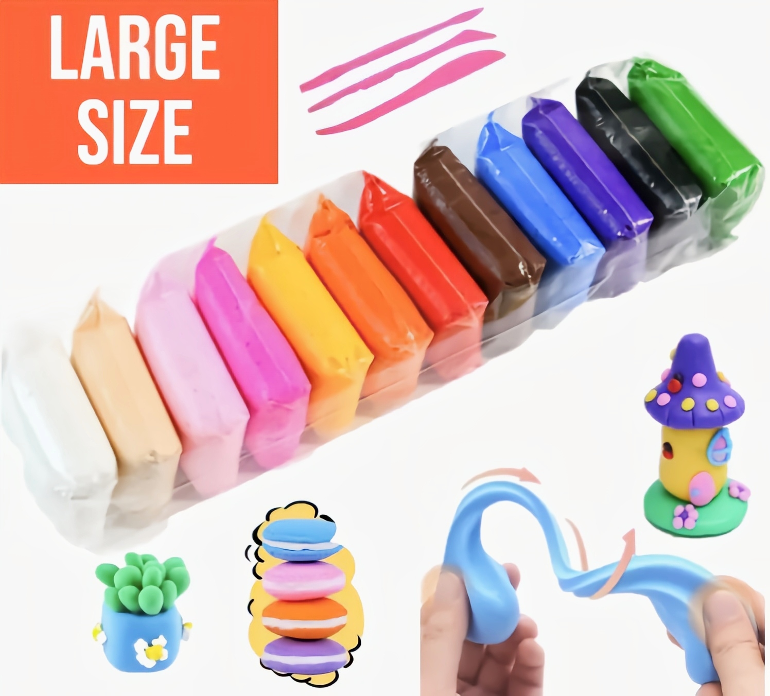 12 Colors Soft Super Light Clay Modeling Air Dry Clay For DIY Handmade Toys_img_0