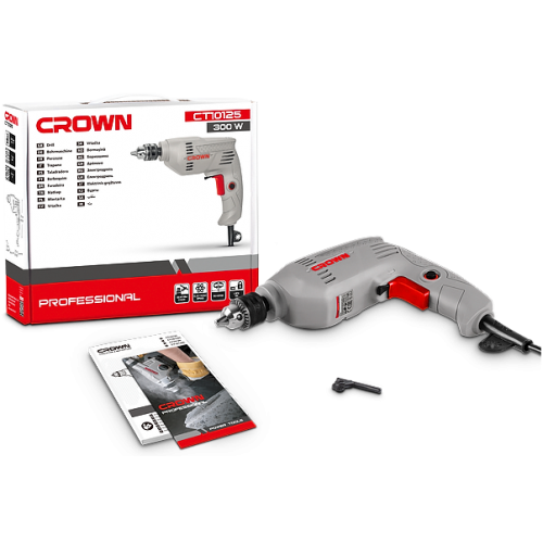Crown CT10125 300w Electric Drill 6.5mm (1/4") Model: CT10125_img_1