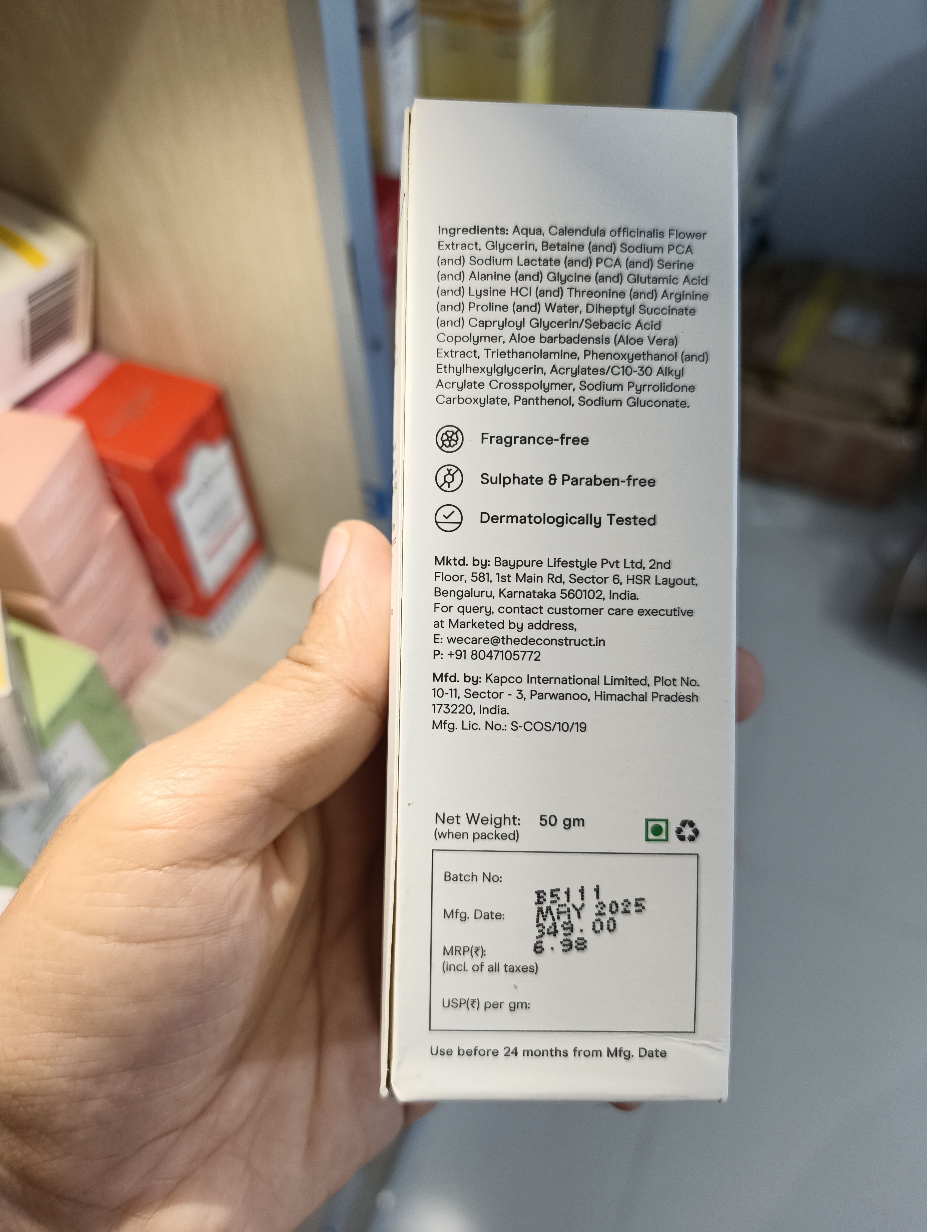 Deconstruct Oil-Free Moisturizer for Oily Skin - 3% NMF Complex + 0.2% Panthenol | Non-Comedogenic Moisturizer 50g_img_1