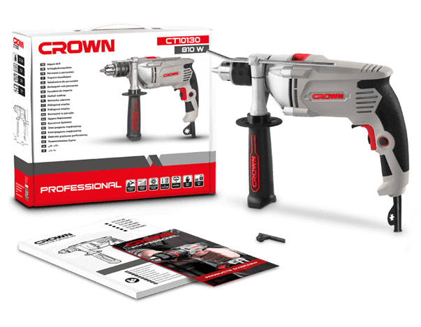 Crown CT10130 810w Impact Drill 13mm (1/2") Model: CT10130_img_5