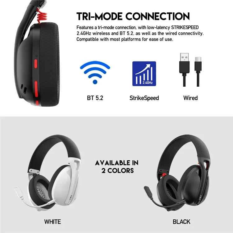 Fantech Tamago Tri Mode WHG01 Lightweight Wireless Bluetooth Headset_img_3