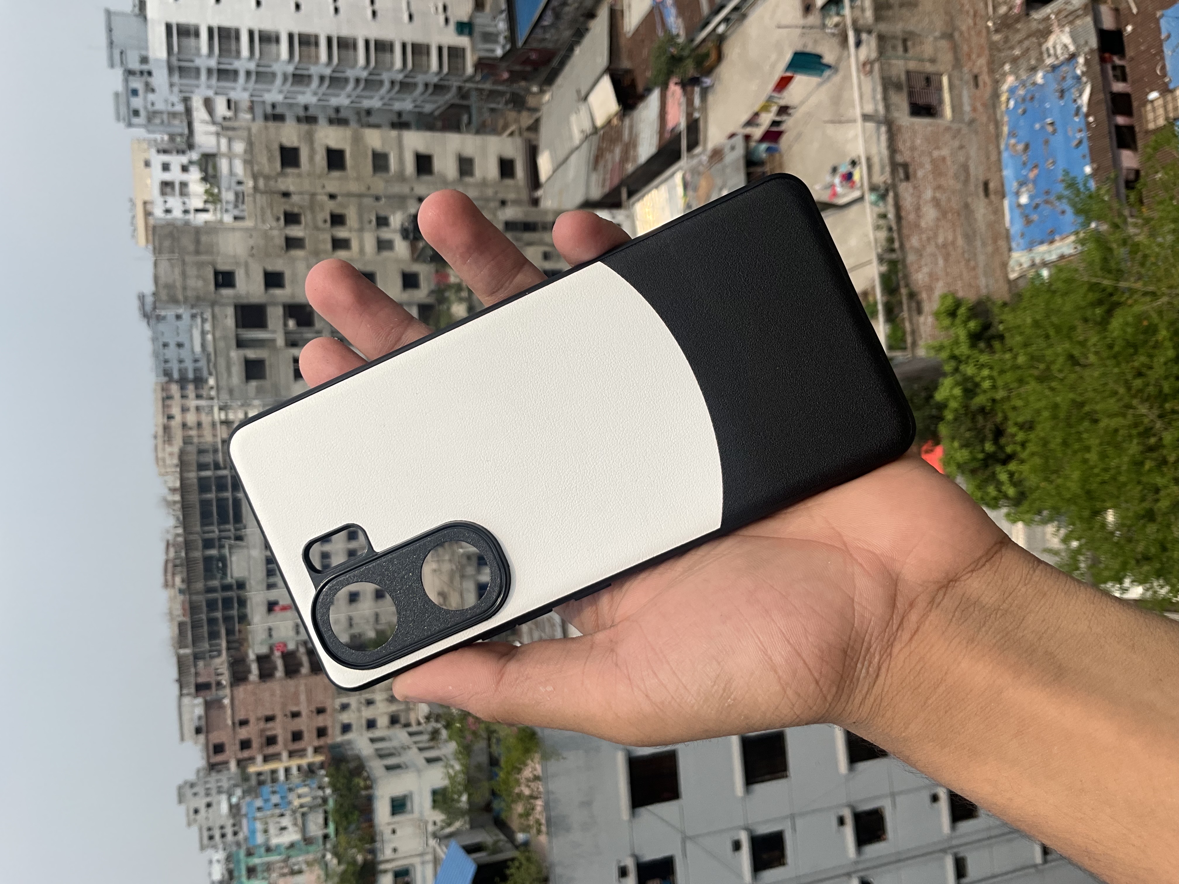 IQOO Neo9 plain leather contrast color anti-fall leather soft shell S20 protective cover_img_0