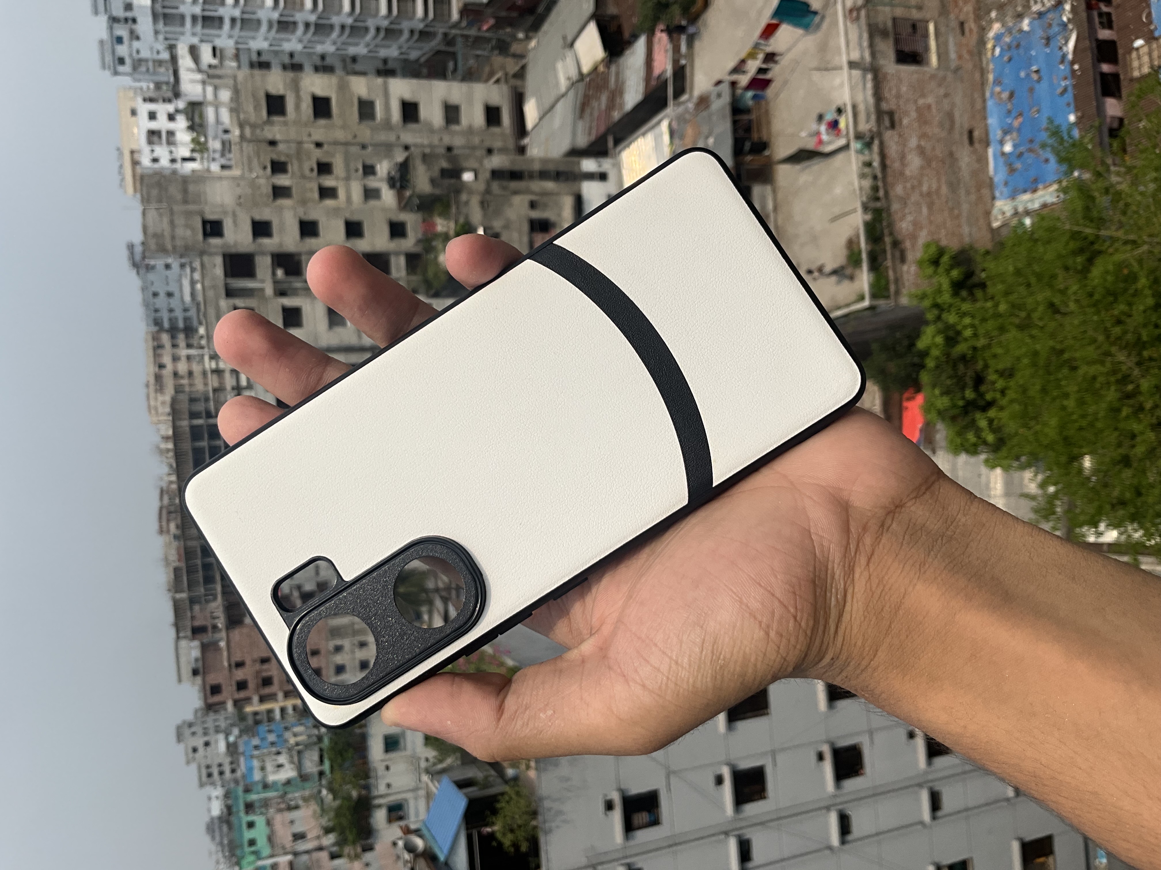 IQOO Neo9 plain leather contrast color anti-fall leather soft shell S20 protective cover_img_1