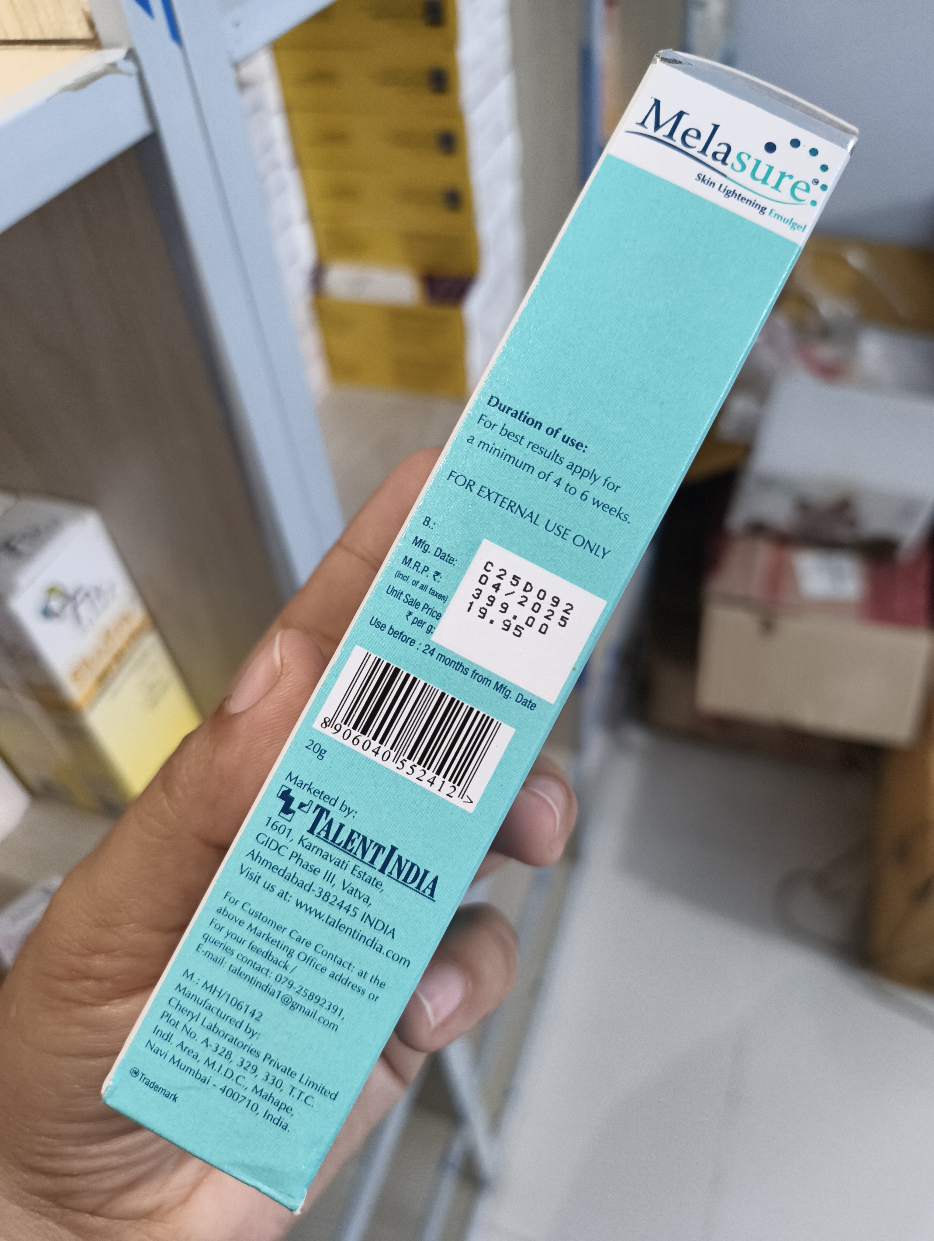 Melasure Skin Lightening Emulgel 20g_img_2