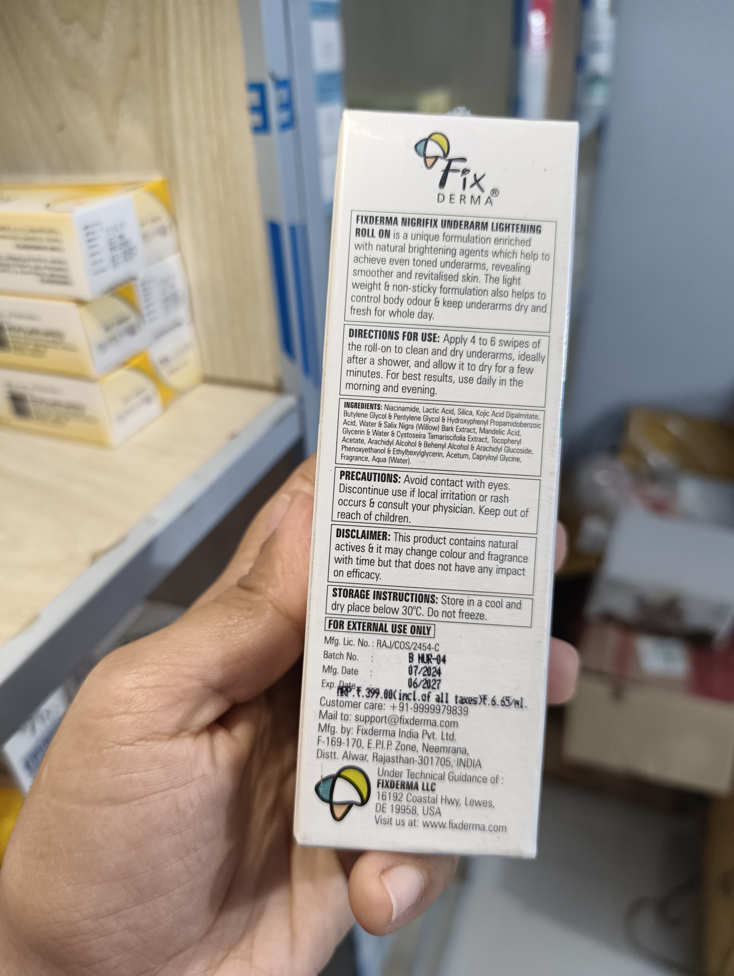 Fixderma Nigrifix Underarm Lightening Roll On 60ml_img_2