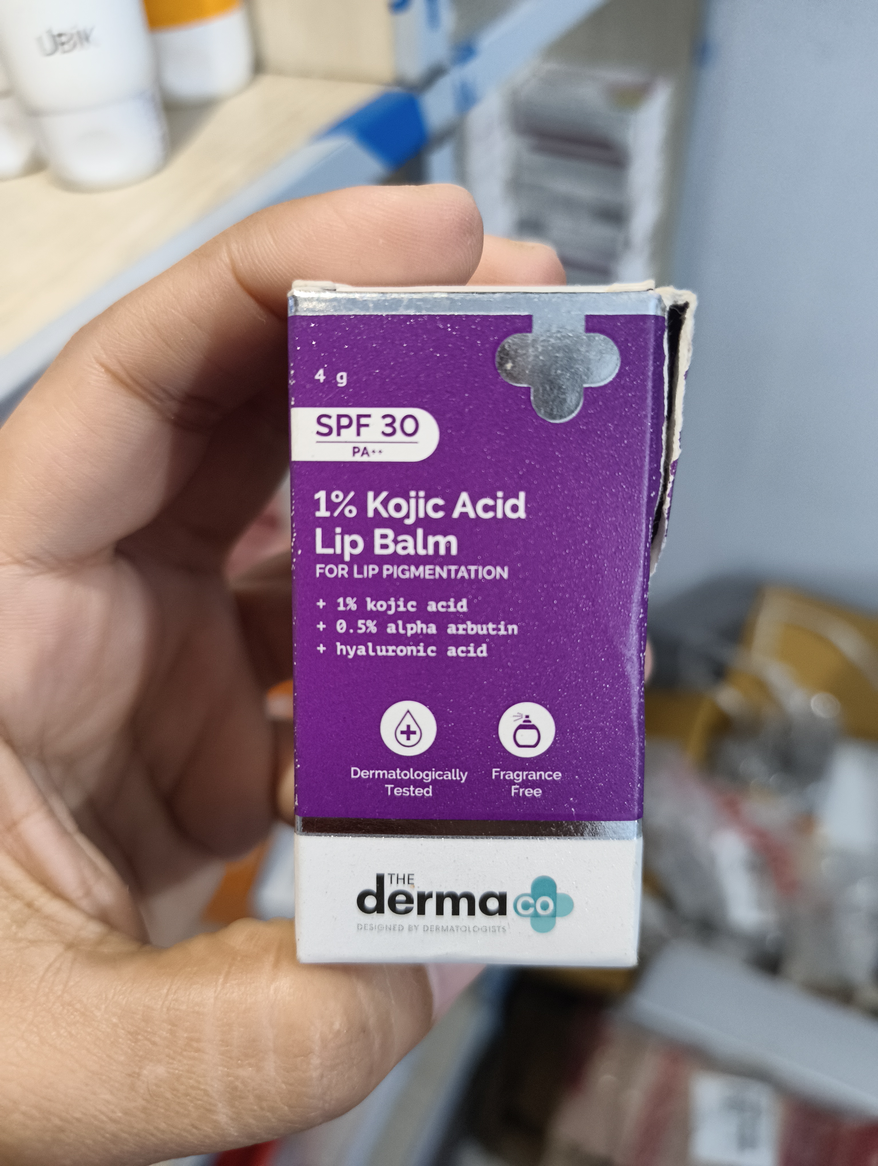 The Derma Co 1% Kojic Acid Lip Balm SPF 30++ 4g_img_1