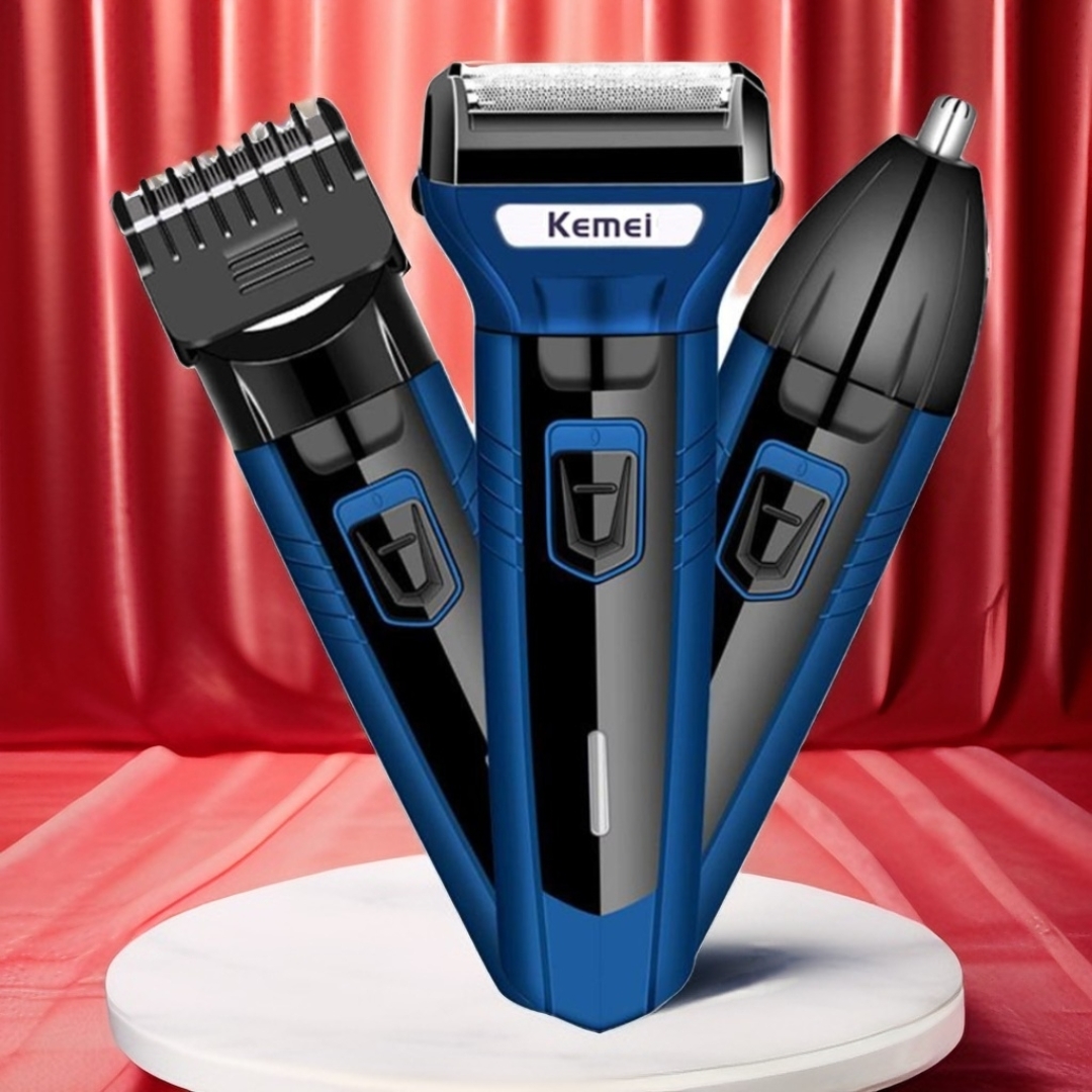 Kemei KM-6330 3-in-1 Hair Shaving Machine Grooming Kit