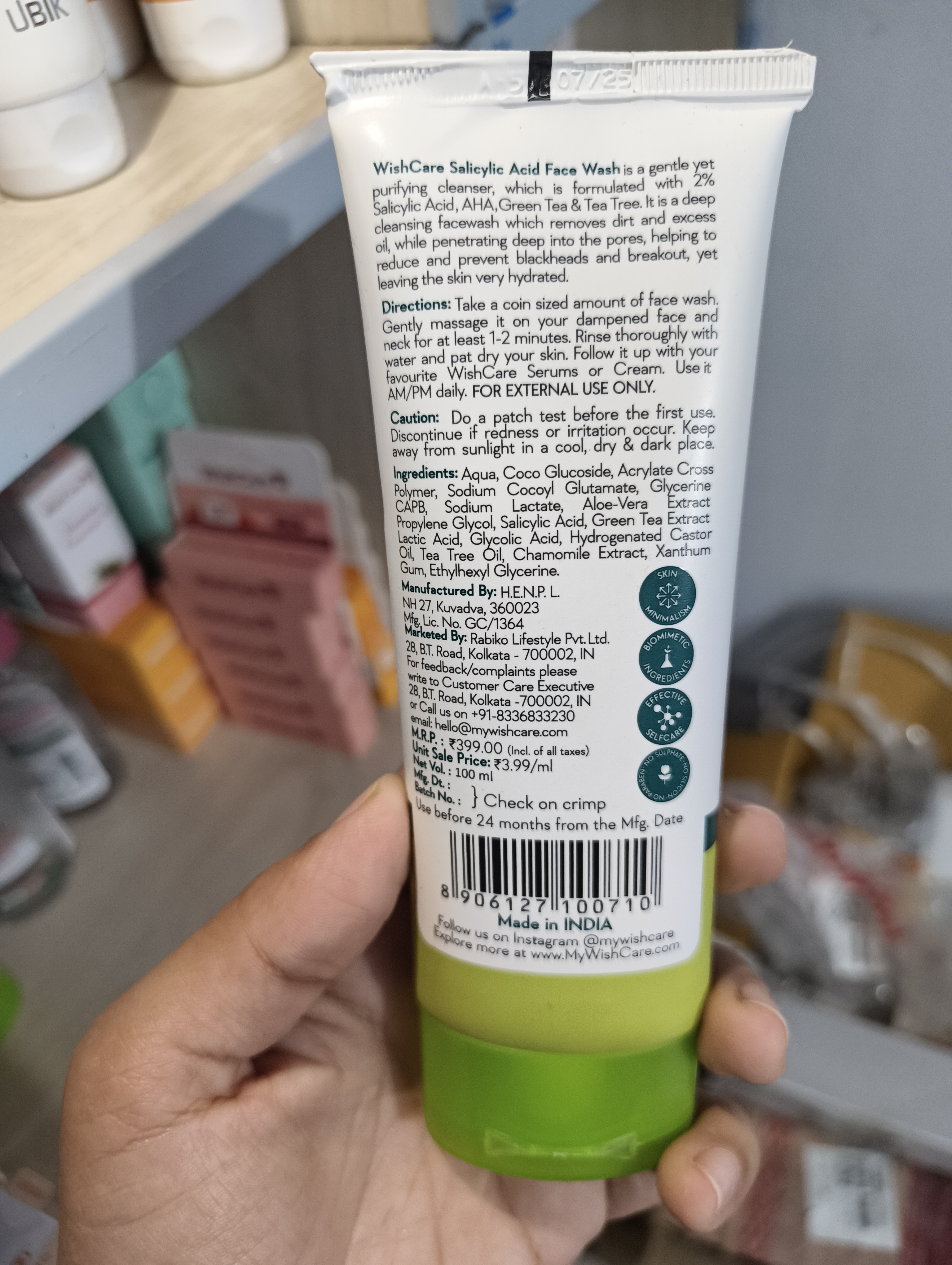 Wishcare 2% Salicylic Acid Facewash 100ml_img_2