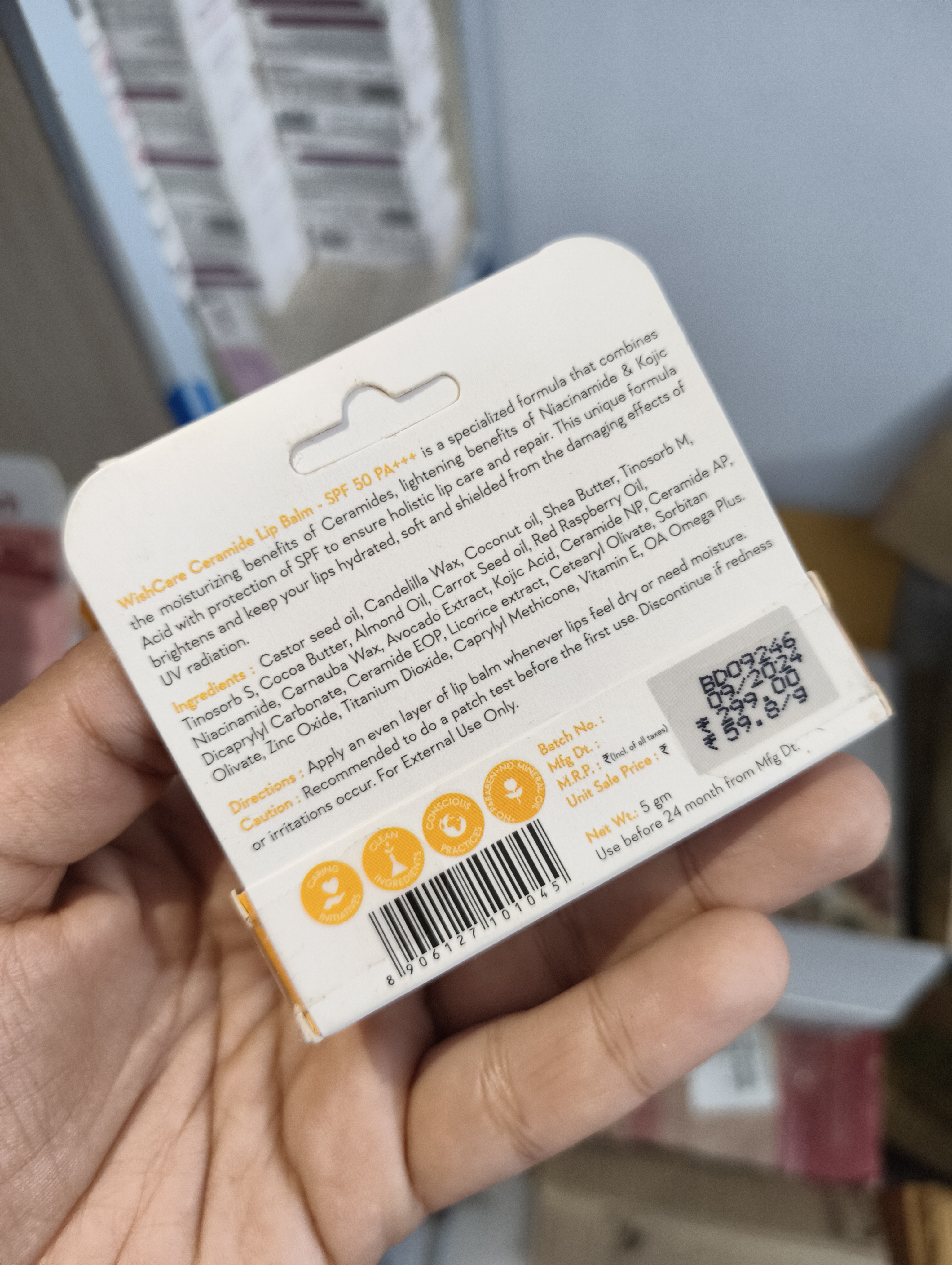 Wishcare Ceramide Lip Balm with SPF 50 PA+++ (Untinted)_img_2