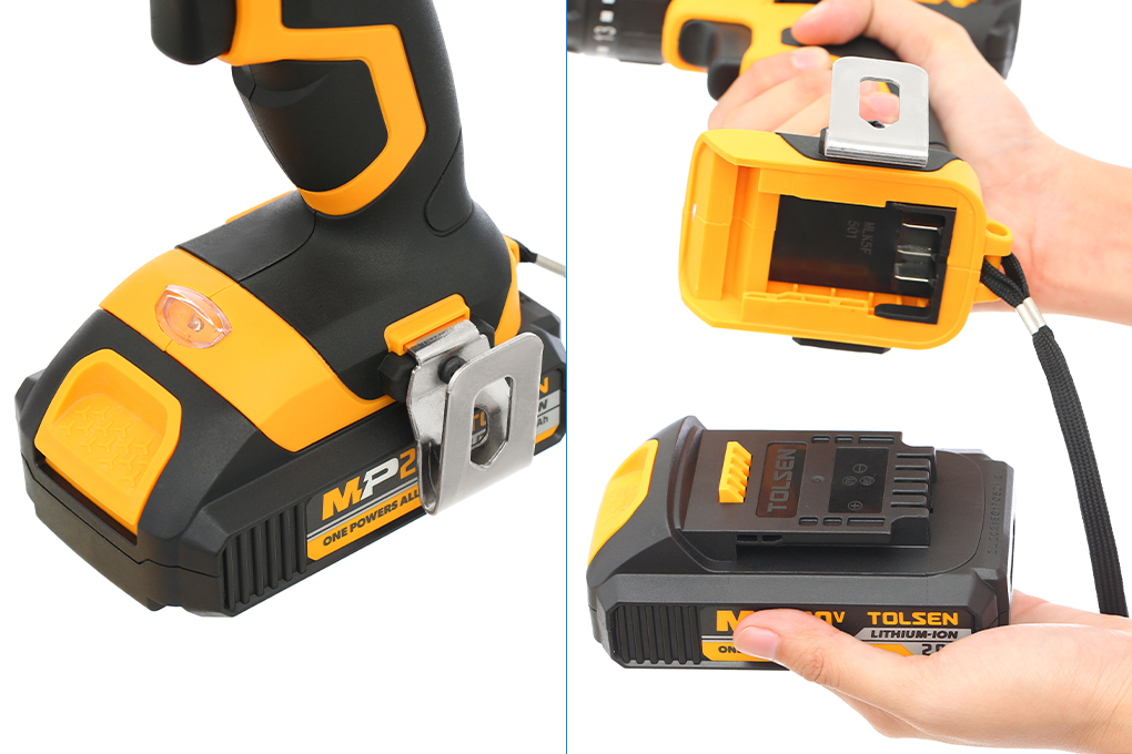 TOLSEN 87215 20V LI-ION Cordless Impact Drill / Screwdriver with Battery, Charger and 15pcs Accessories, ( Screwdriving / Drilling / Impact drilling ); Model 87215_img_3