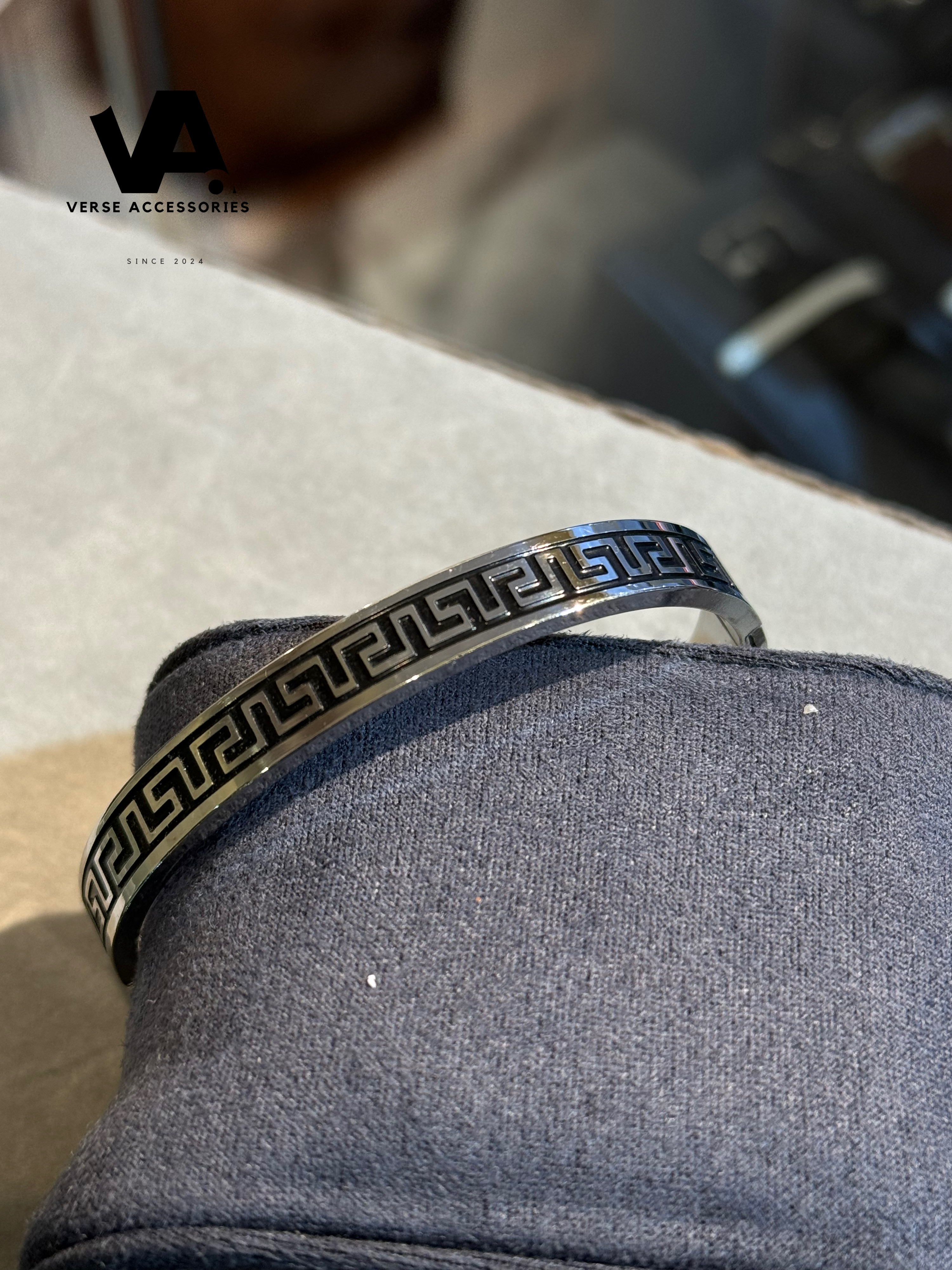 Silver Versace Round