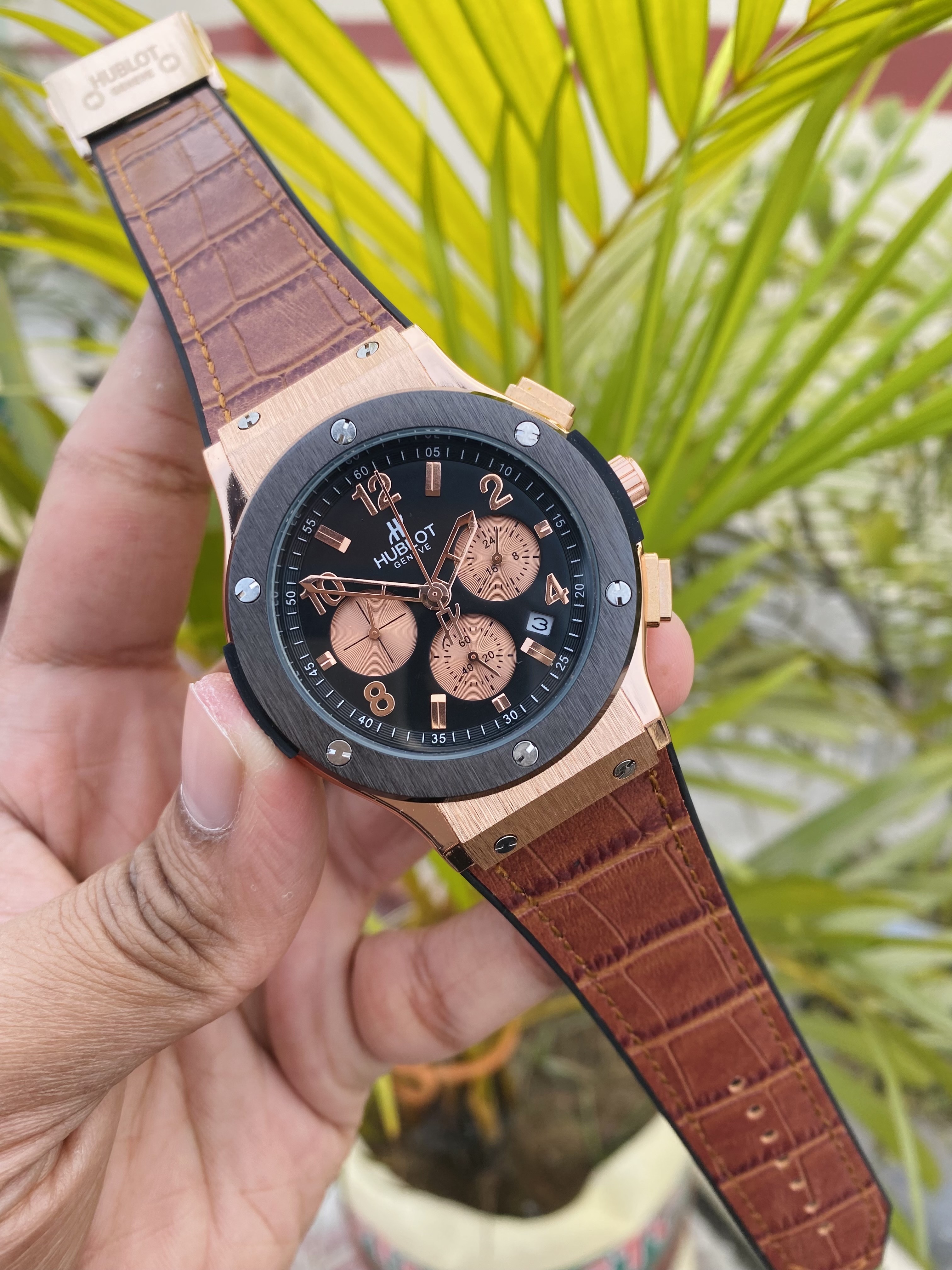 Hublot Geneve Watch Quartz Movement Chronograph Watch_img_4