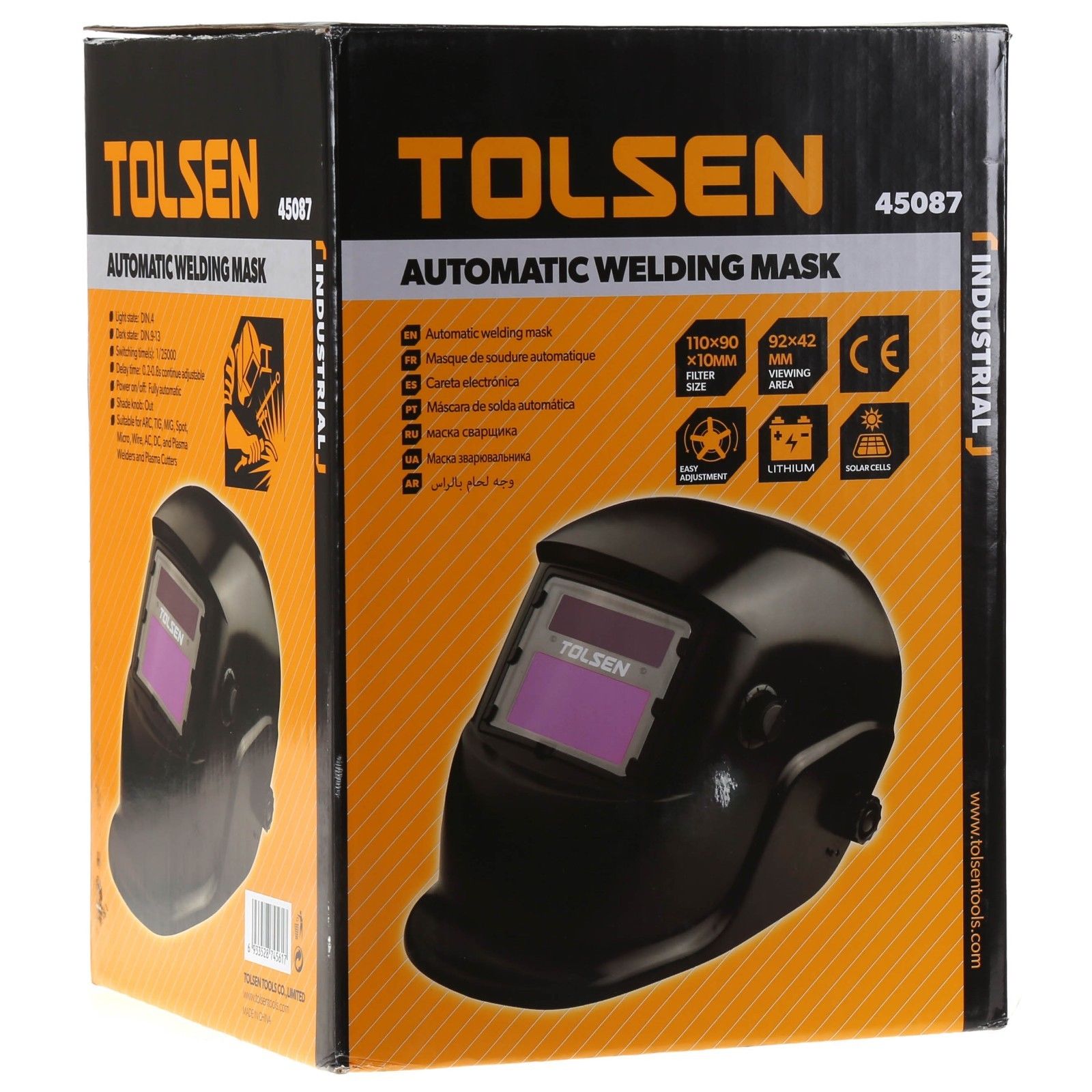 Tolsen Fully Automatic Welding Mask (LIthium) Model:45087_img_1