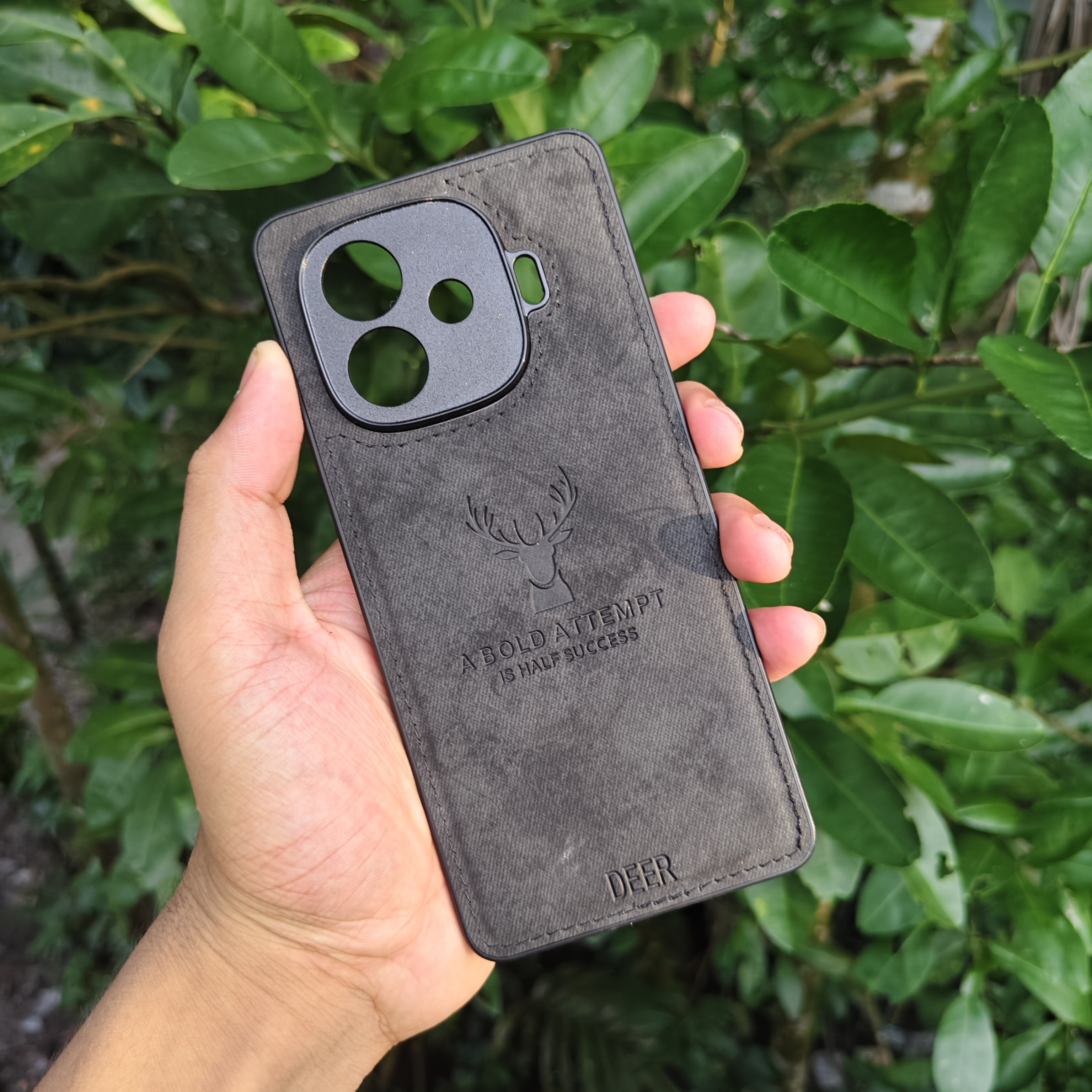 IQOOZ9Turbo mobile phone case protective case trendy silicone full-cover edge anti-drop and sweat-proof fingerprint cloth pattern case_img_1