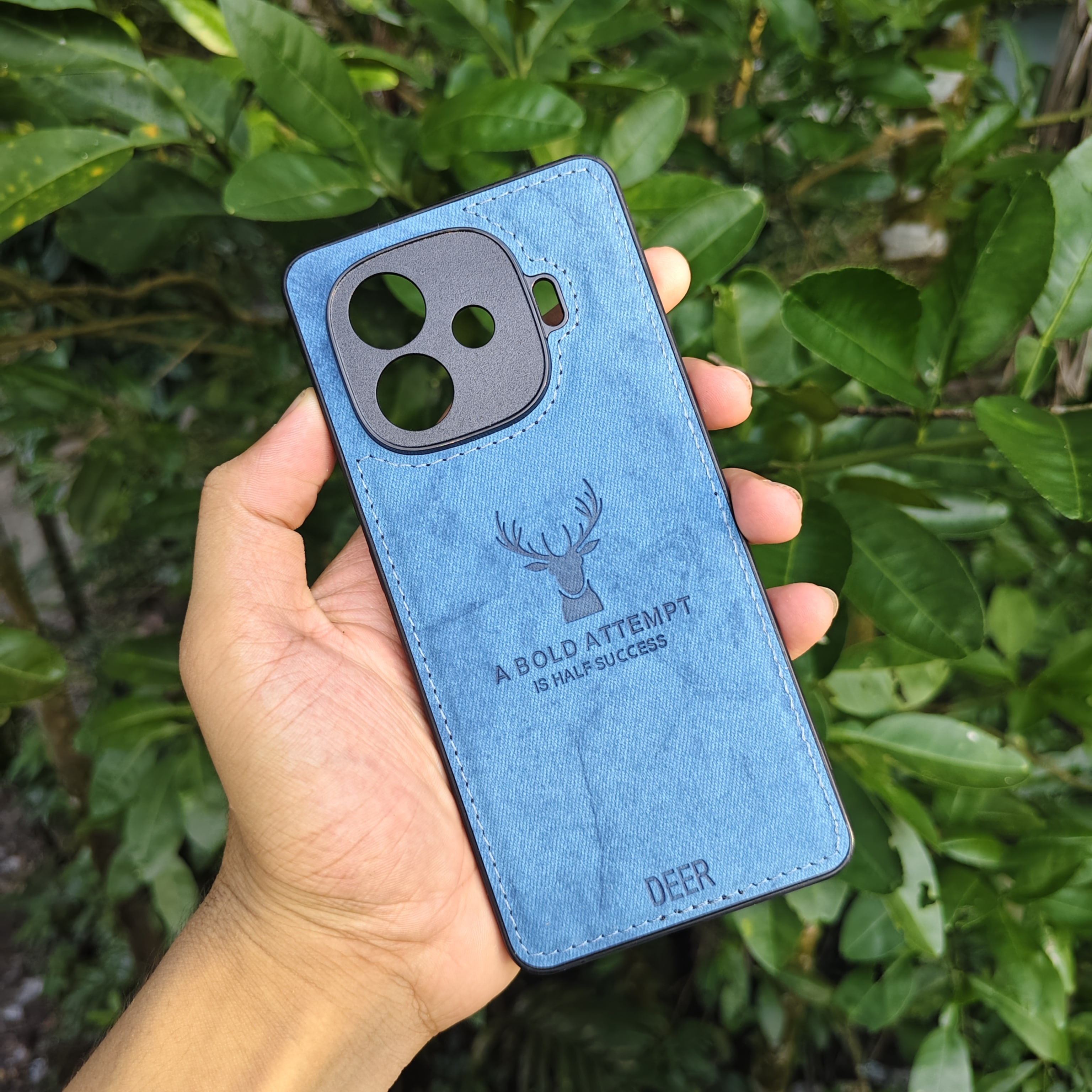 IQOOZ9Turbo mobile phone case protective case trendy silicone full-cover edge anti-drop and sweat-proof fingerprint cloth pattern case_img_3