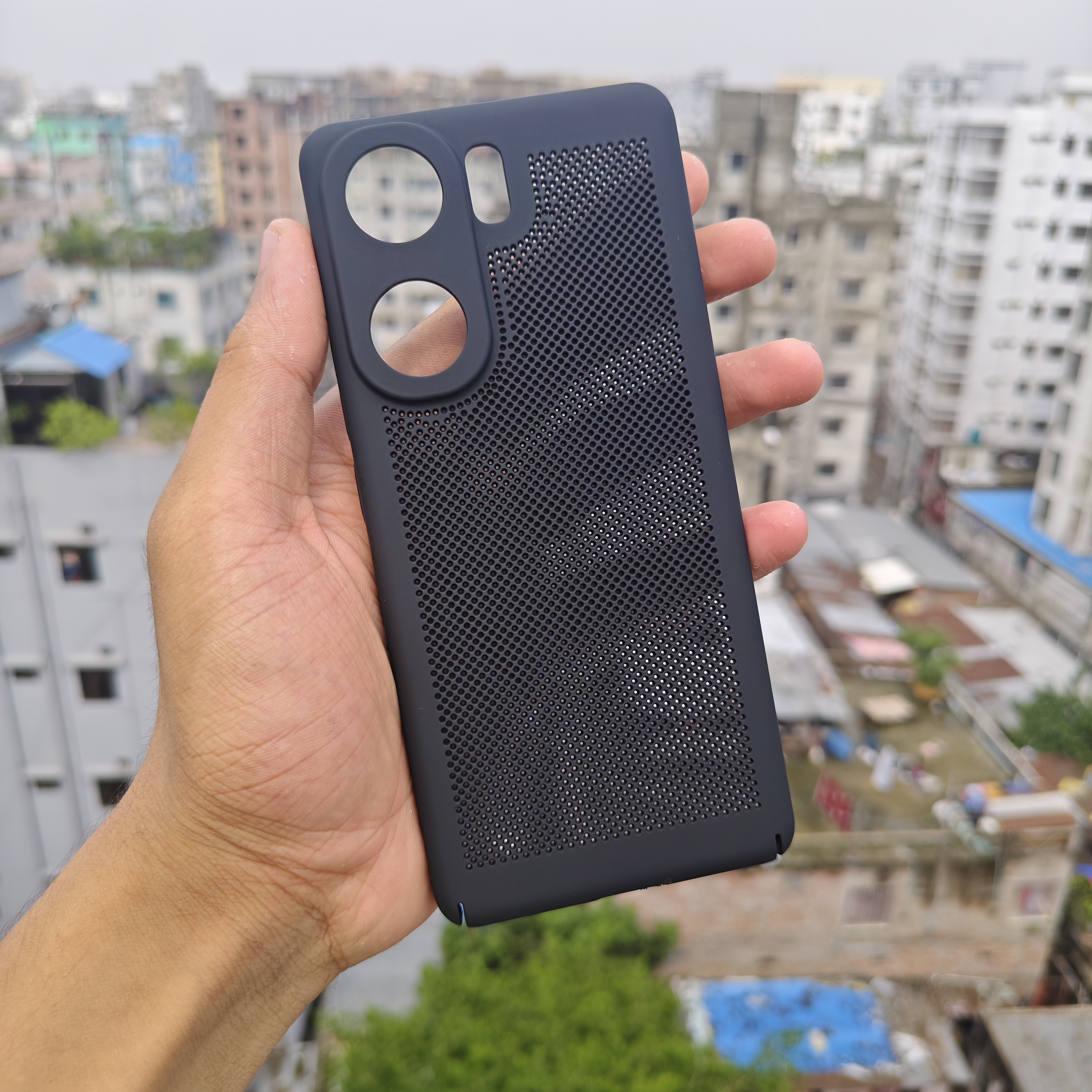 Heat dissipation and breathable suitable for IQOO Neo9 mobile phone case new game honeycomb mesh hard shell  protective cover_img_3