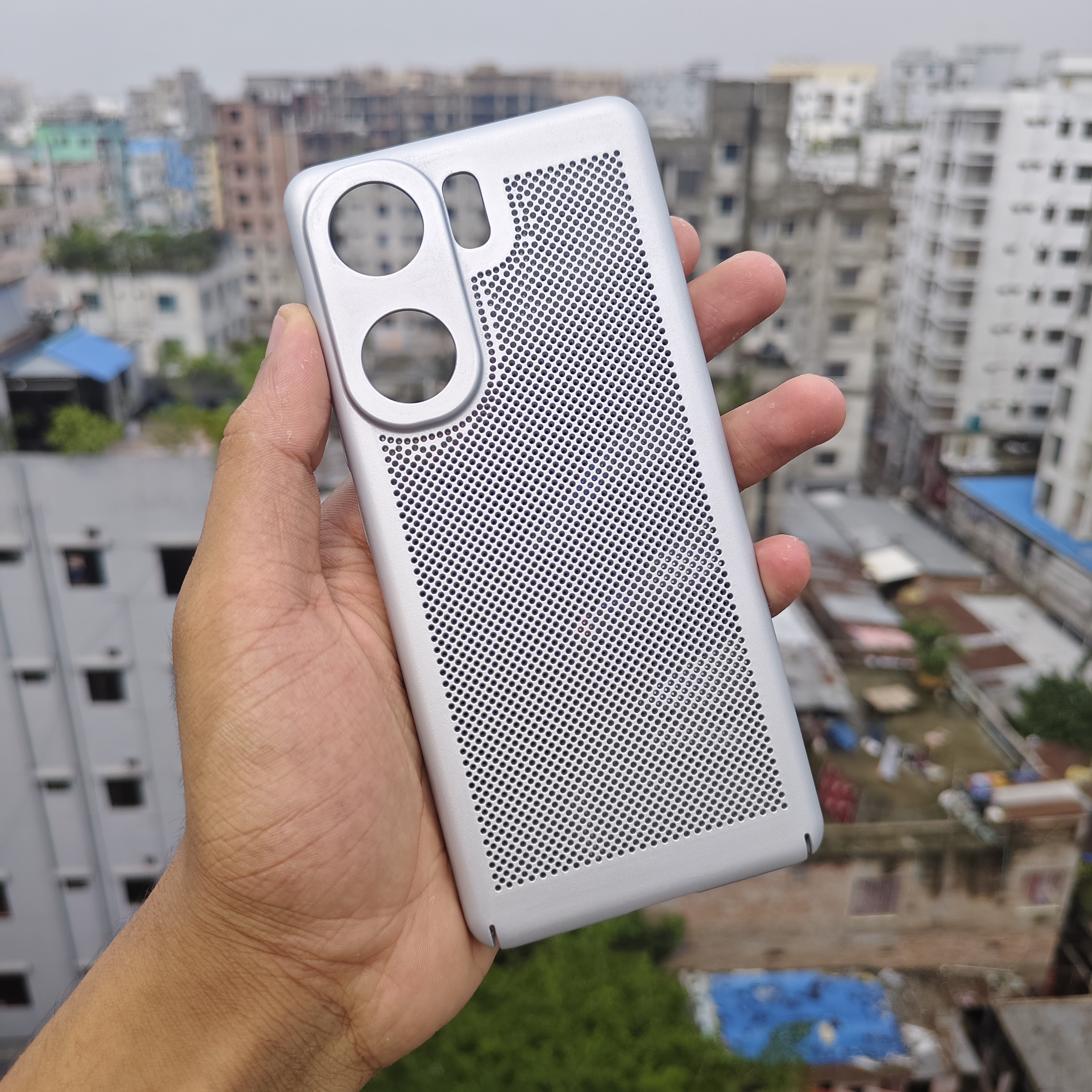 Heat dissipation and breathable suitable for IQOO Neo9 mobile phone case new game honeycomb mesh hard shell  protective cover_img_4