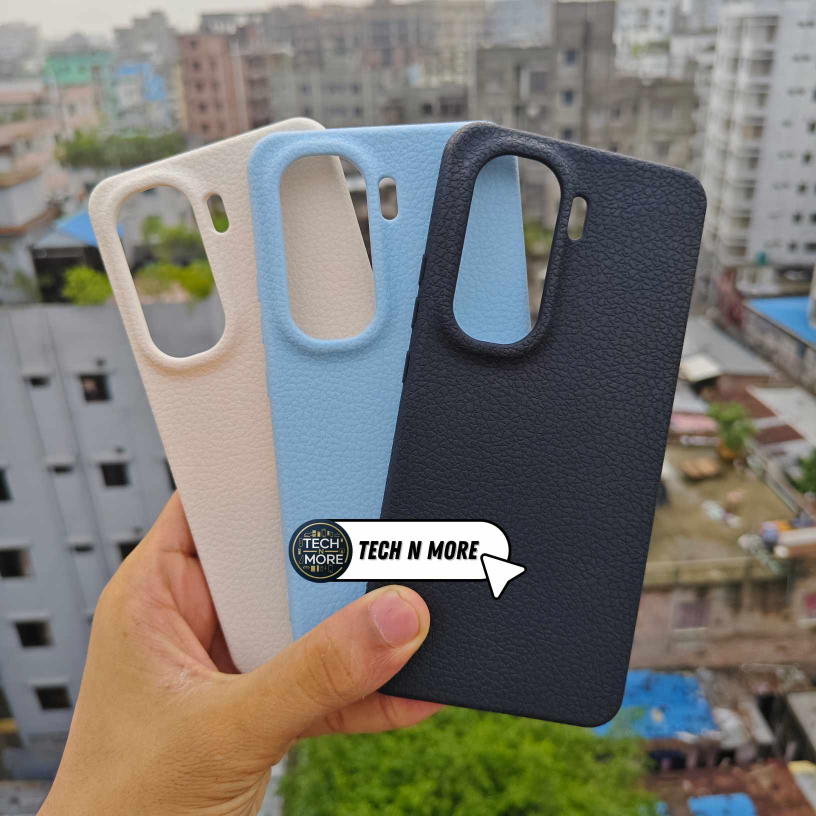 IQOO Neo10 plain leather texture anti-fingerprint soft anti-fall large hole protective cover_img_0