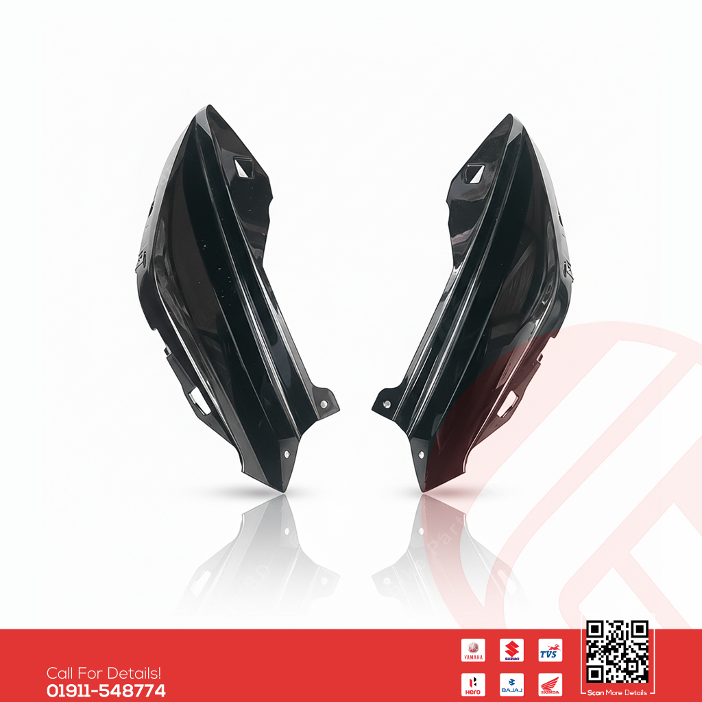 7/8 Part for Yamaha Fazer V2 Black bike.