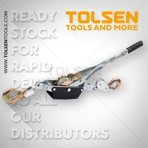 Tolsen Hand Cable Puller with 2 Hooks Double Rachet Wheels 2 Ton Model: 62442_img_4